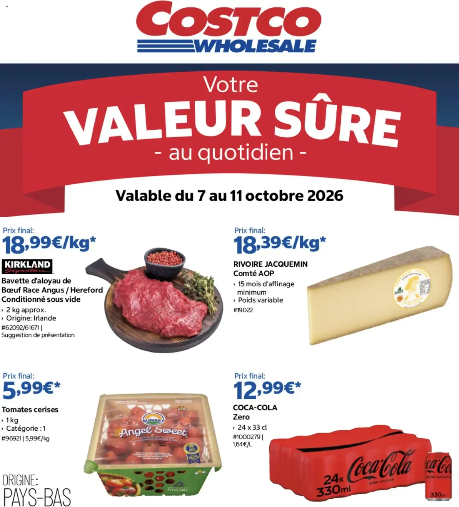Costco Votre valeur sûre au quotidien à partir du 07/10/2026 - promo en ligne du 7 octobre au 11 octobre 2026 - Catalogue page 1