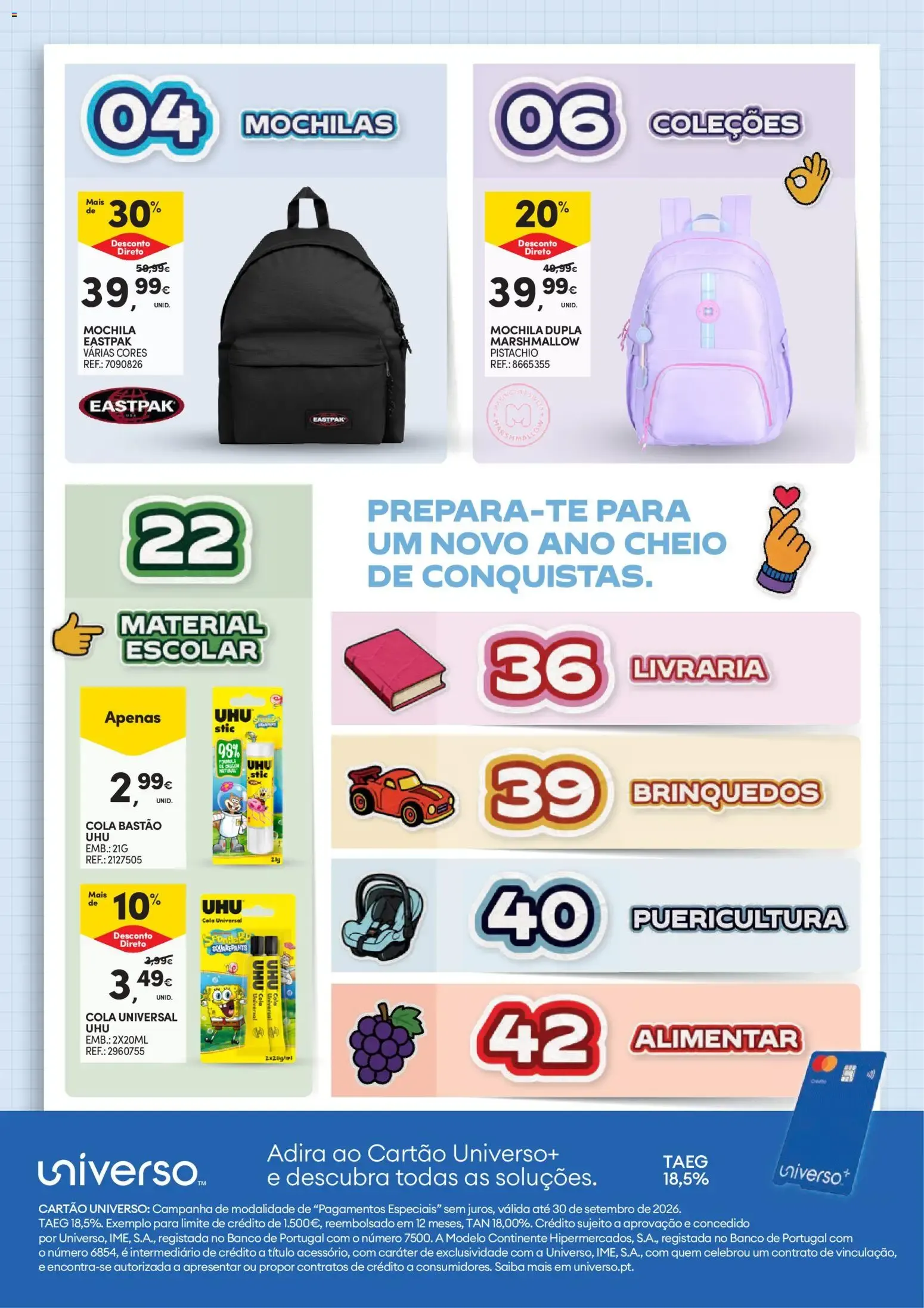 Folheto Continente Regresso às Aulas Na escola de toda a gente » de 11/08/2026 - 20/09/2026 de 11 de agosto até 20 de setembro 2026 - Pagina 2