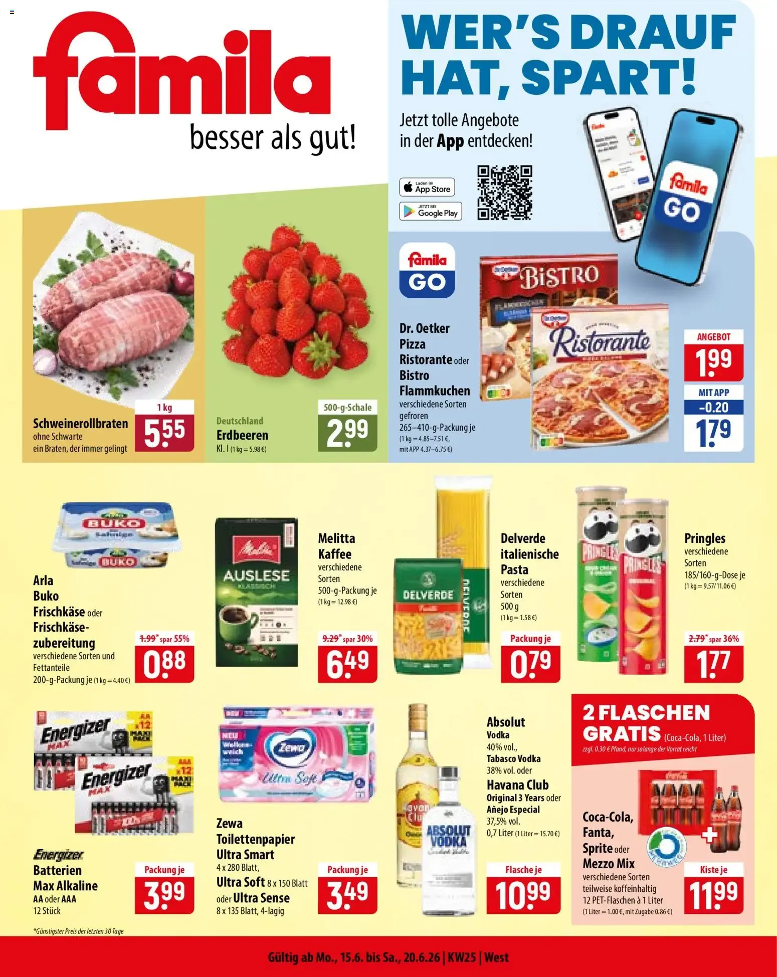 Famila Prospekt vom 15.06.2026 – Angebote online von 15. Juni bis 20. Juni 2026 - Prospekt seite 1