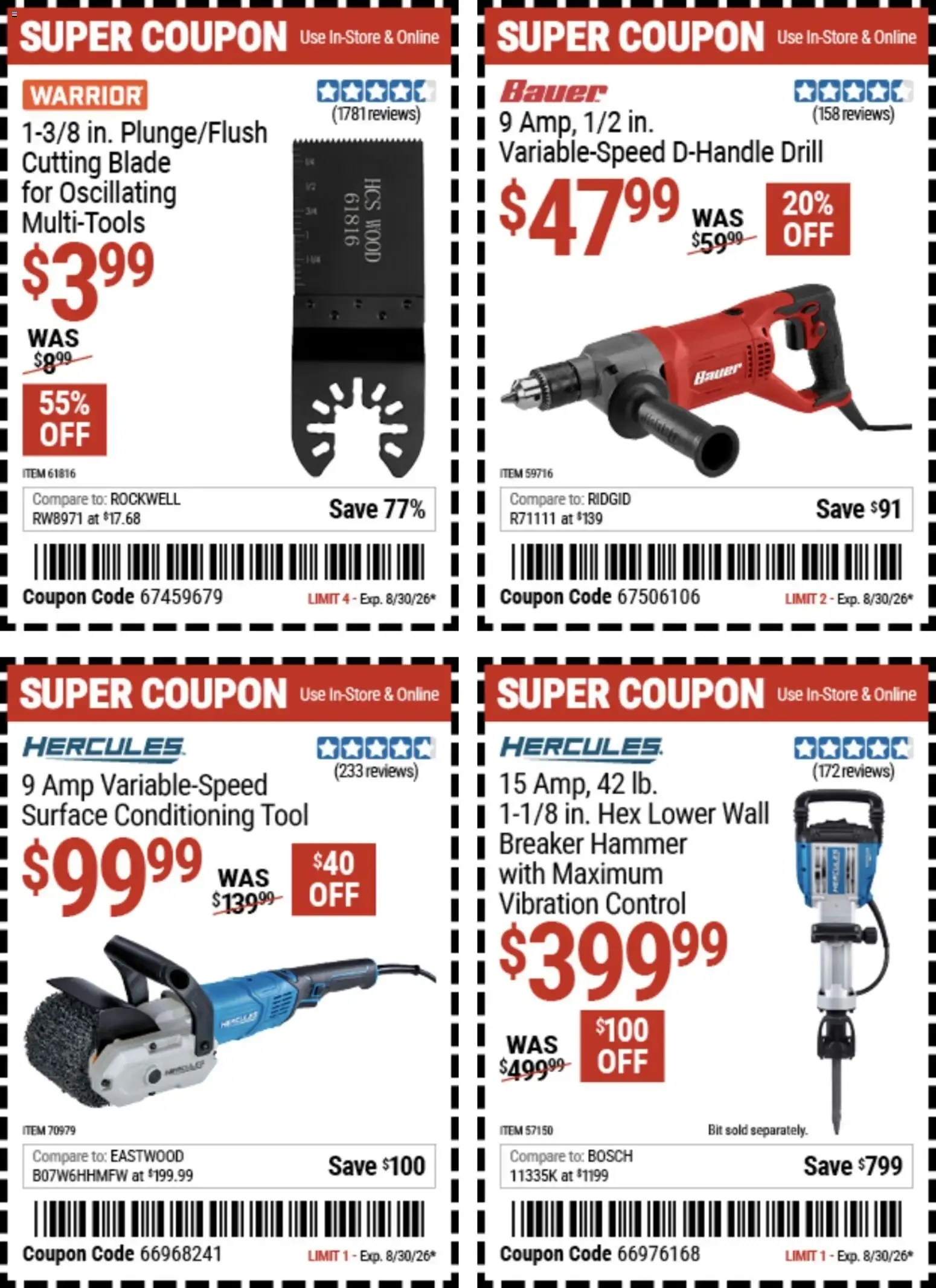 Weekly promotion Harbor Freight: Coupon Deals spanning from August 17 to August 30 2026 - Page 13 for Catalogue 365