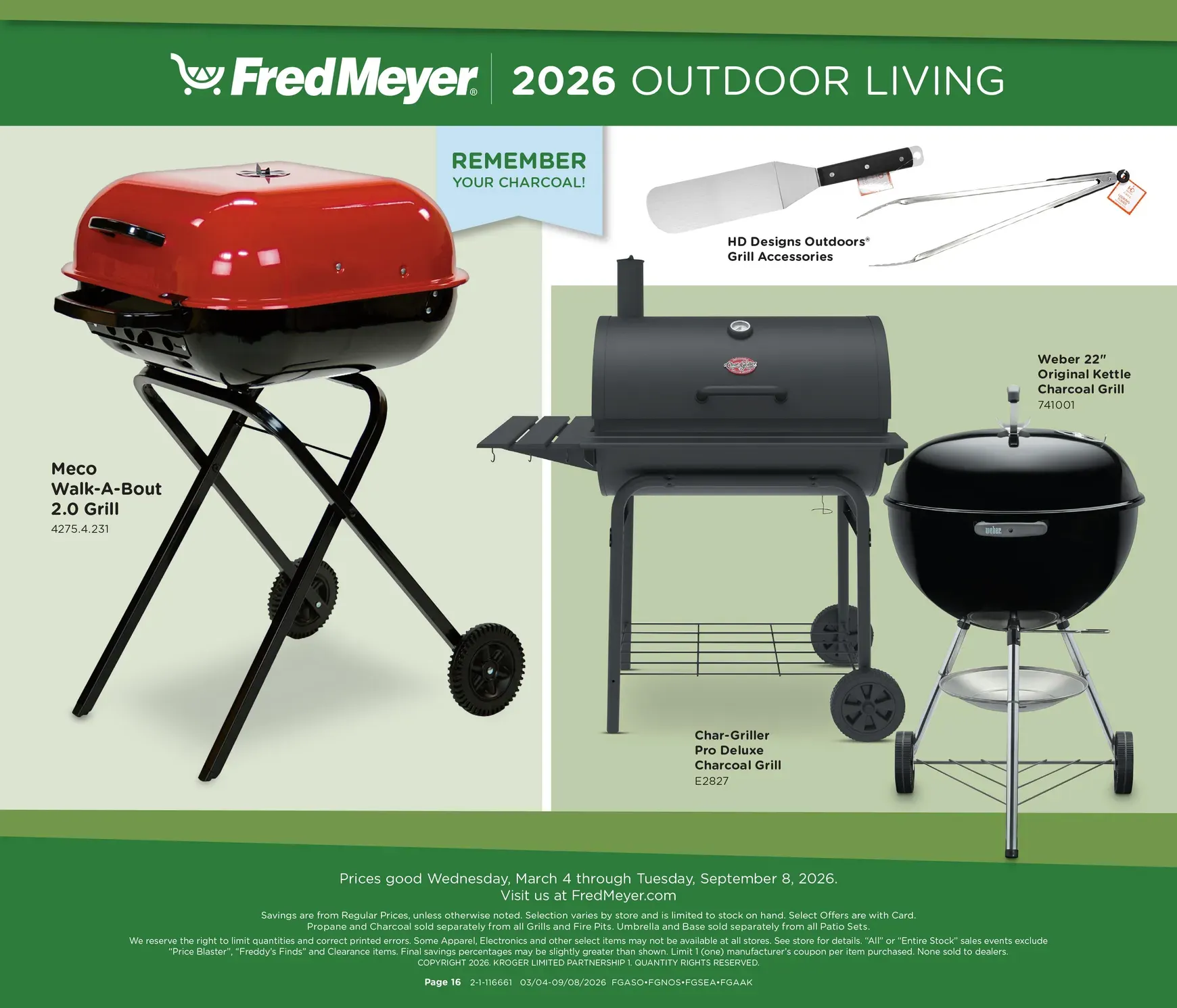 Weekly ad Current Fred Meyer - Outdoor Living leaflet valid from Wednesday 03/04/2026 to Tuesday 09/08/2026 from March 4 to September 6 2026 - Page 16