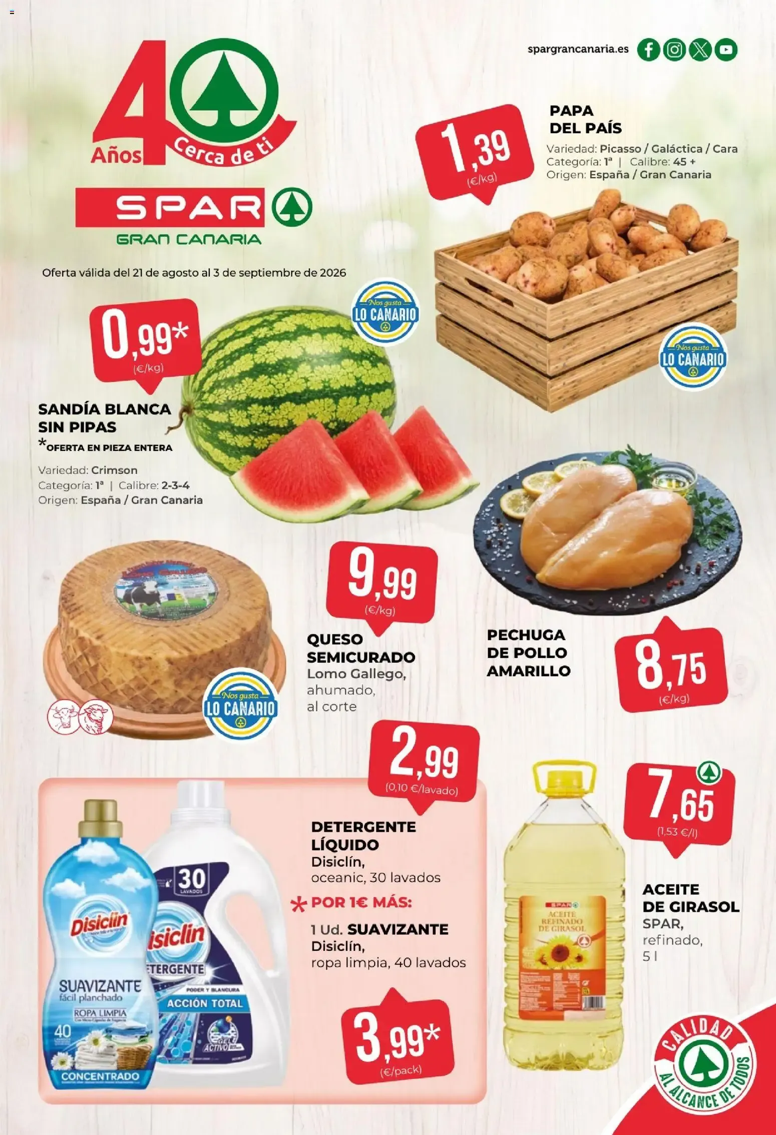 Catálogo de Spar folleto 21/08/2026 - 03/09/2026 21 de agosto al 3 de septiembre 2026 - Página 1