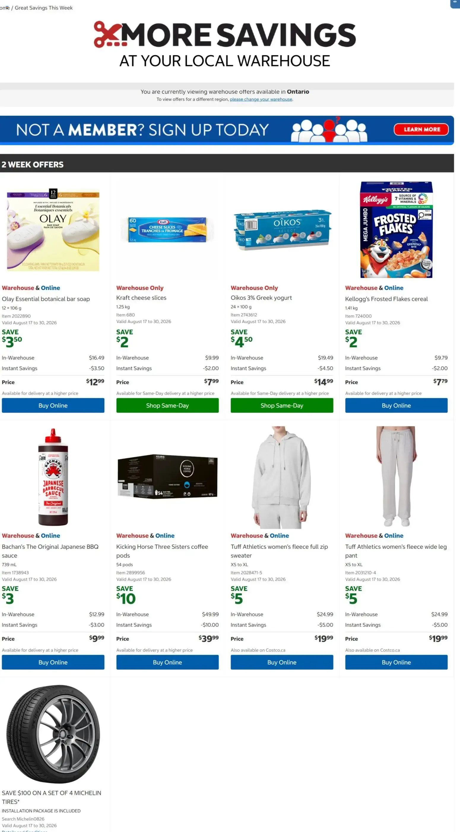 Costco weekly flyer from Aug 17, 2026 > weekly specials & deals