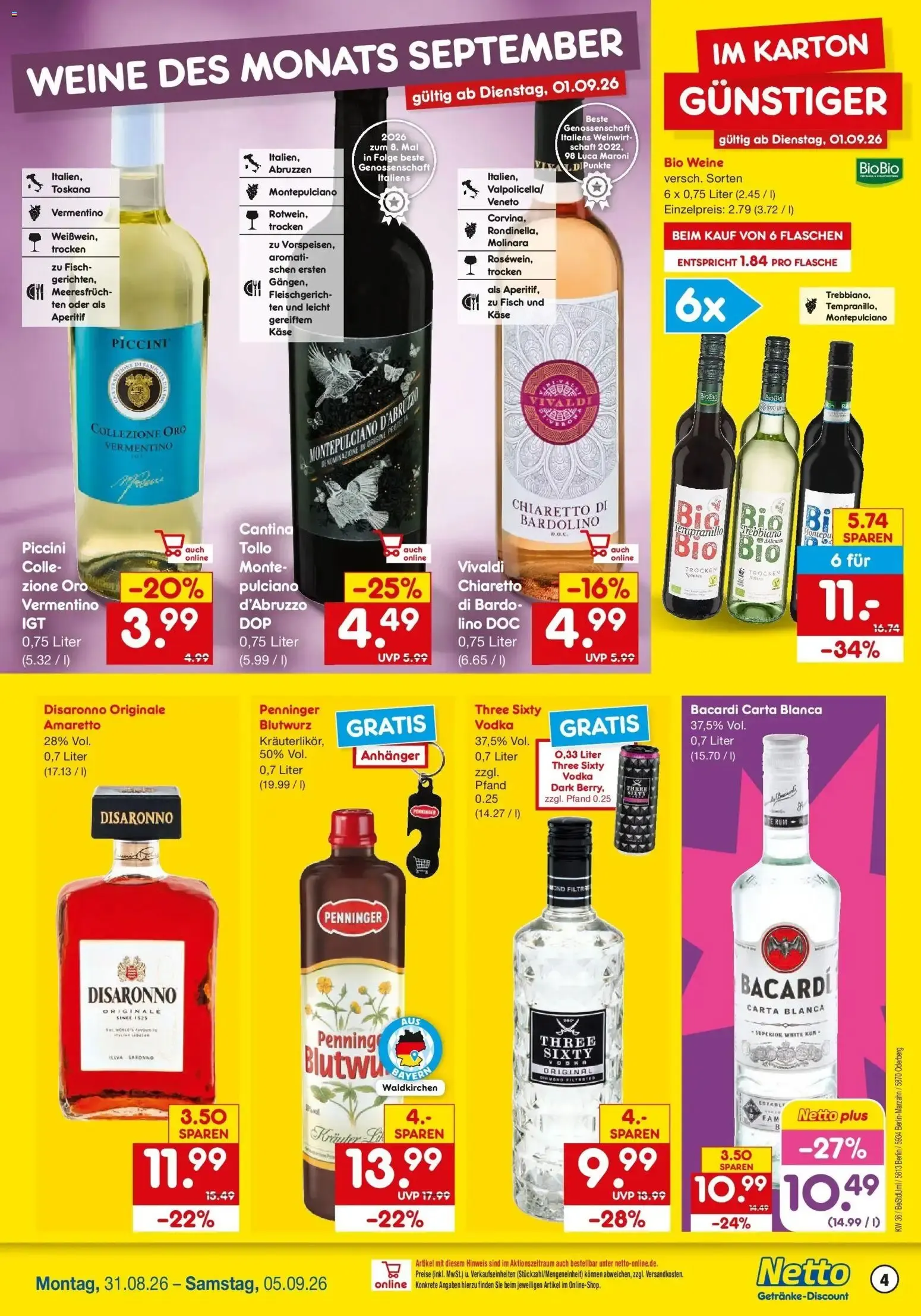 Netto Marken-Discount Prospekt Berlin (ab 31.08.2026) » Angebote von 31. August bis 5. September 2026 - Prospekt seite 4