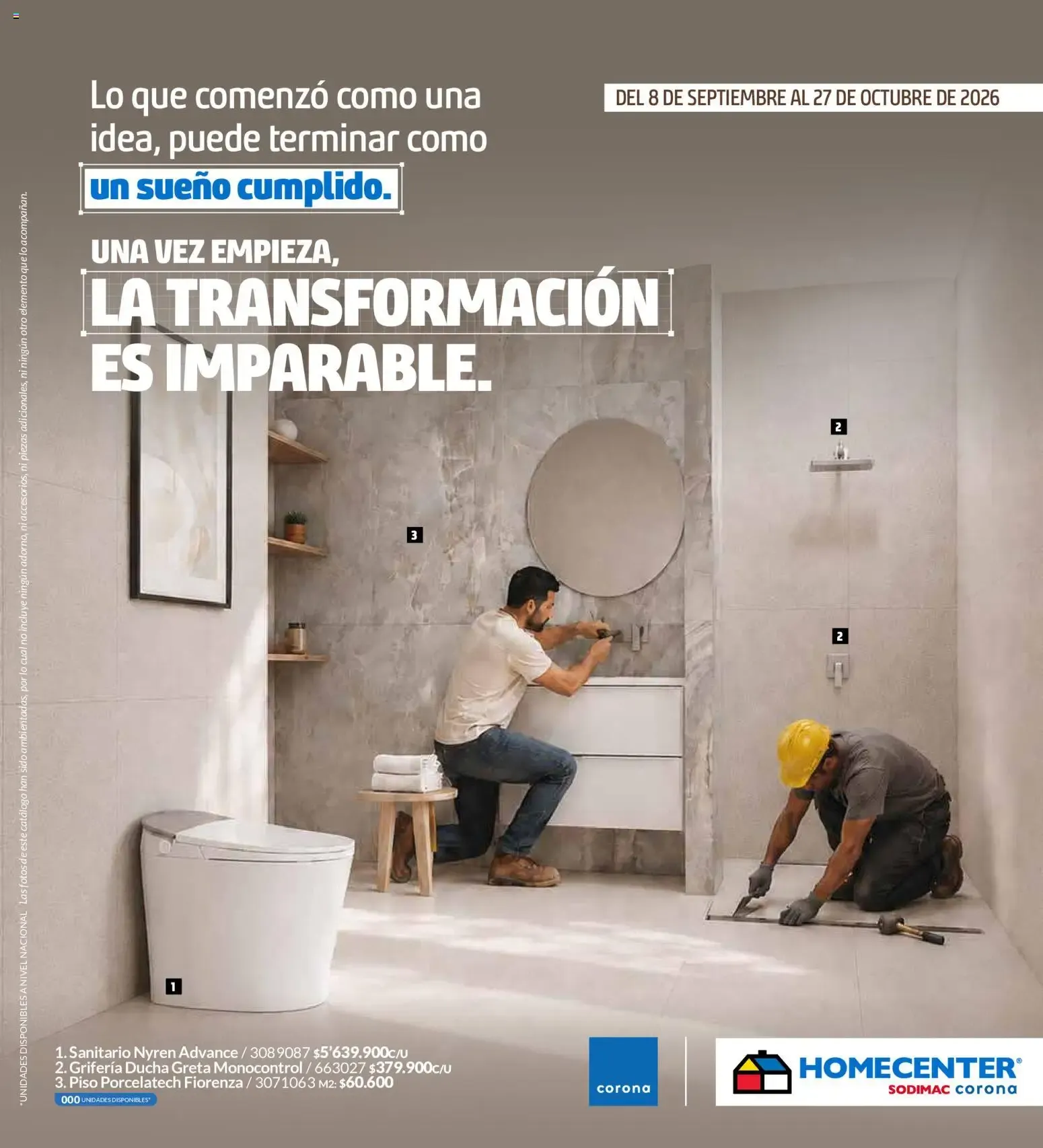 Catalogo de Homecenter: La Transformación es Imparable 8 de septiembre al 27 de octubre 2026 - Pag 1