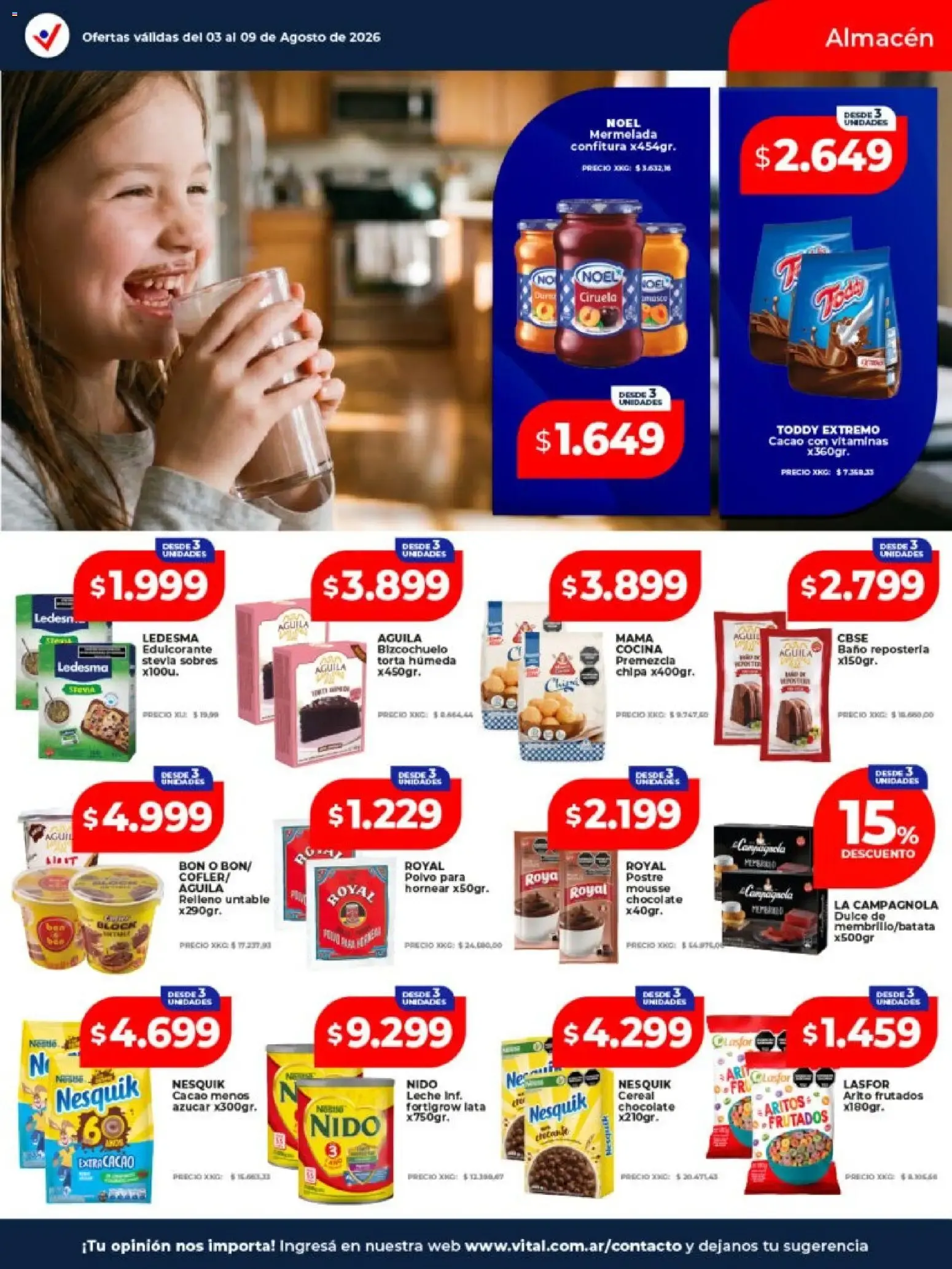 Ofertas de Vital - Ofertas || del 03/08/2026 - 09/08/2026 || Catálogo 3 de agosto al 9 de agosto 2026 - Página 18 del catálogo