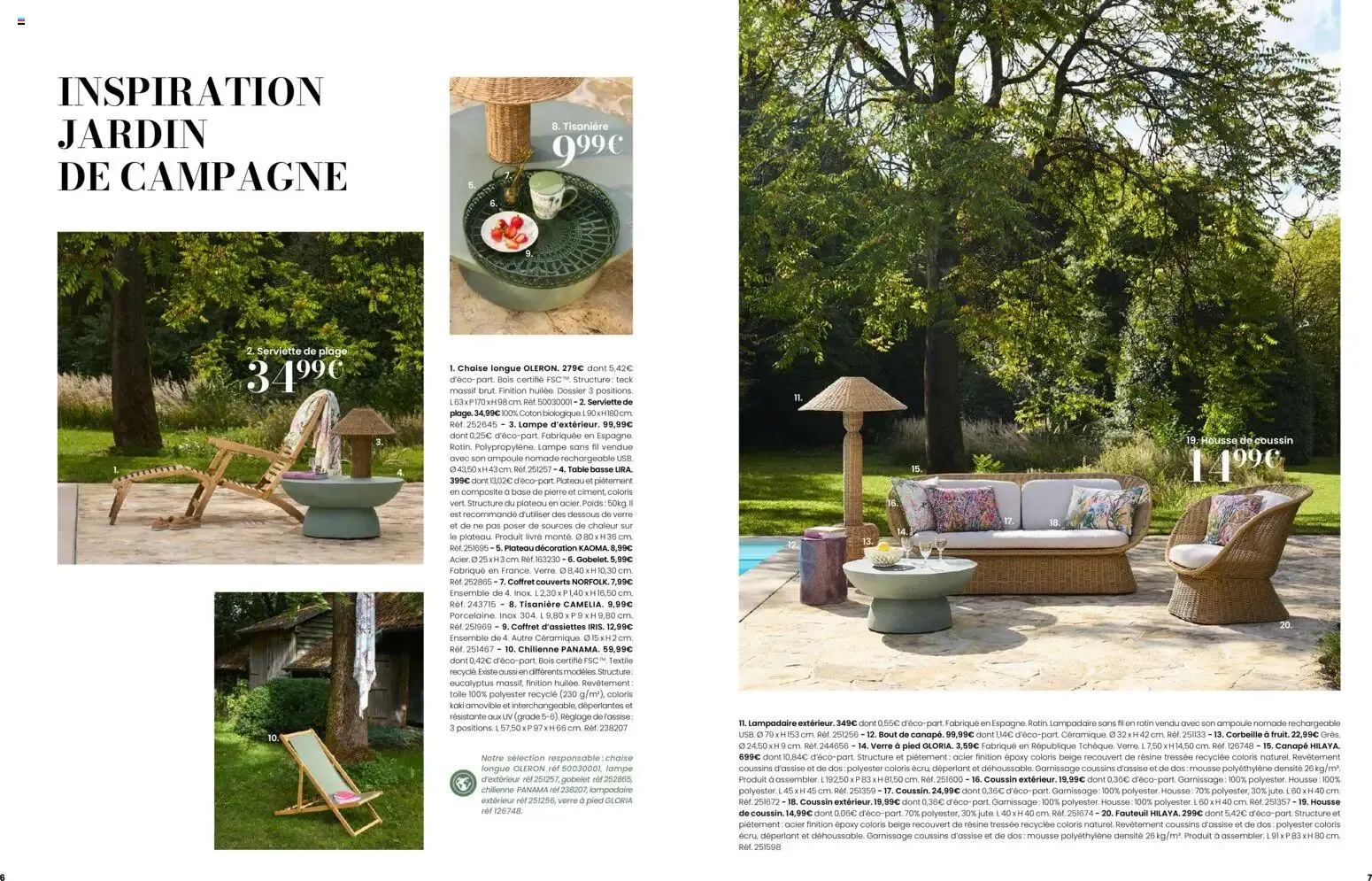 Maisons du Monde Évasion Estivale Collection Outdoor 2026 du 2 septembre au 31 décembre 2026 - Catalogue page 4