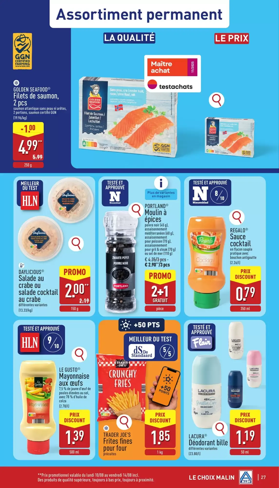 ALDI Dépliant du lun. 10/08 au ven. 14/08 van 10 augustus tot 14 augustus 2026 - folder pagina 27