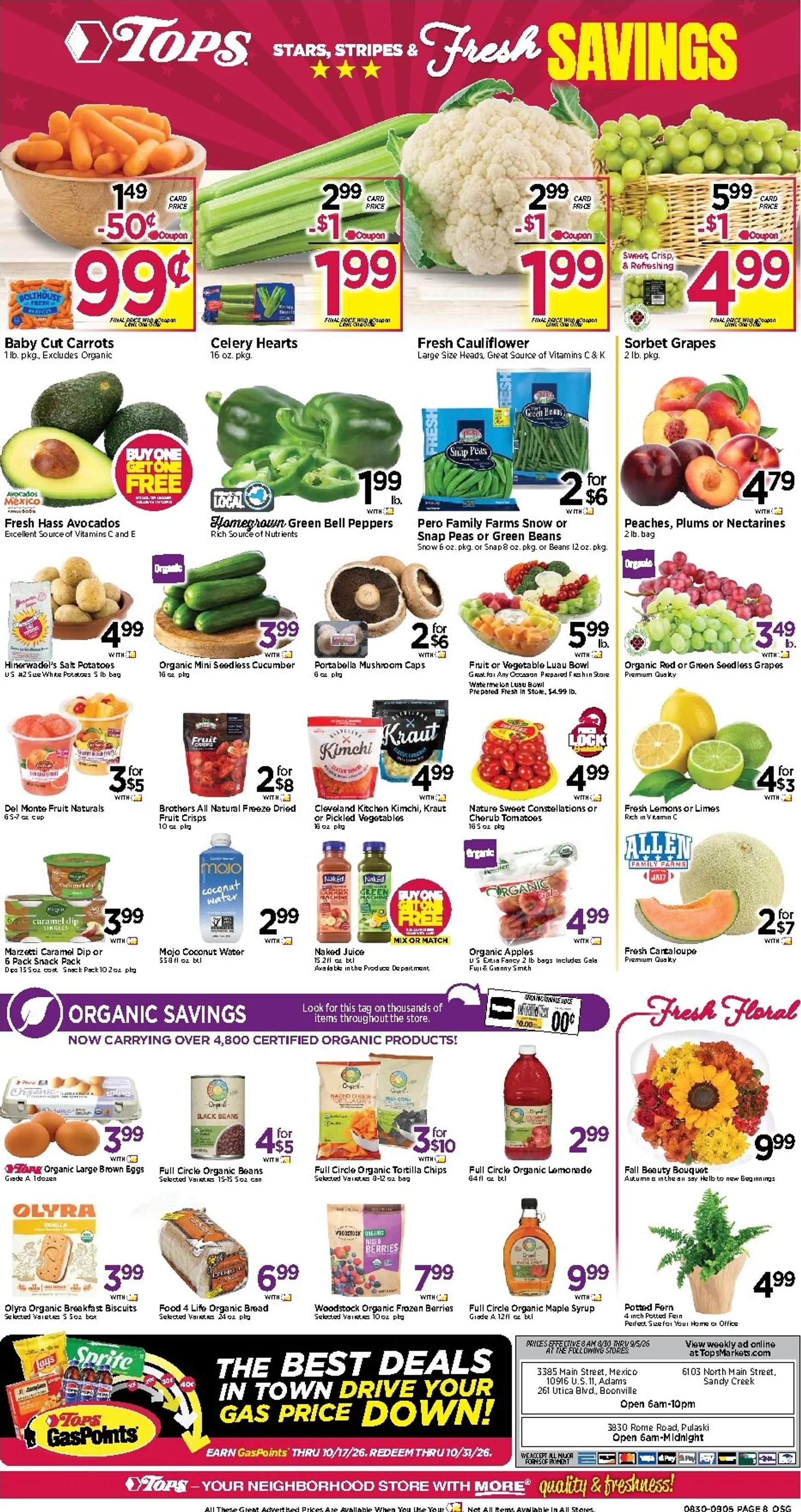 Weekly ad Current Tops Markets leaflet valid from Sunday 08/30/2026 to Saturday 09/05/2026 from August 30 to September 5 2026 - Page 10