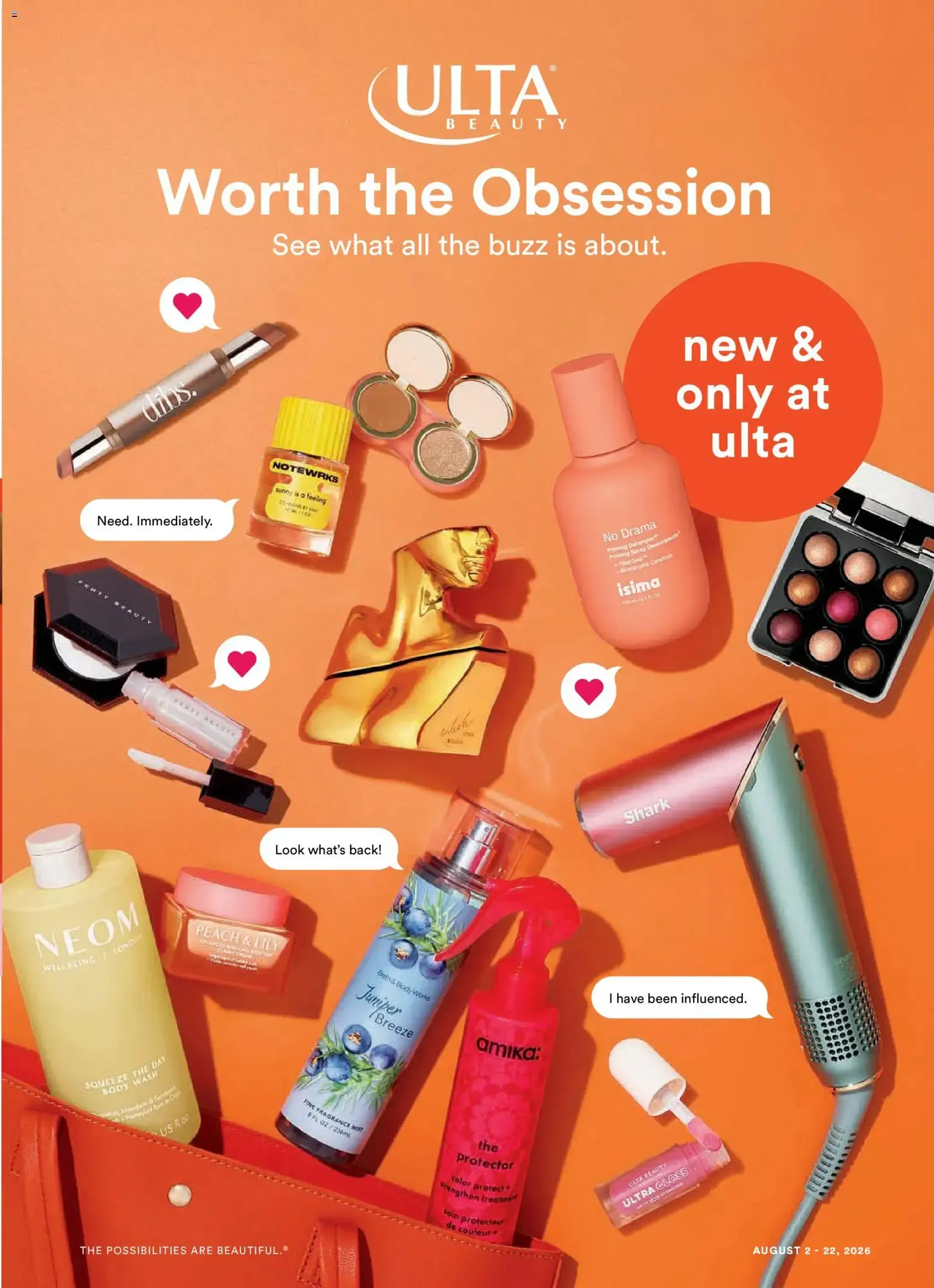 Weekly ad Ulta Beauty Weekly Ad from 08/02/2026 - Flyer from August 2 to August 22 2026 - Page 1