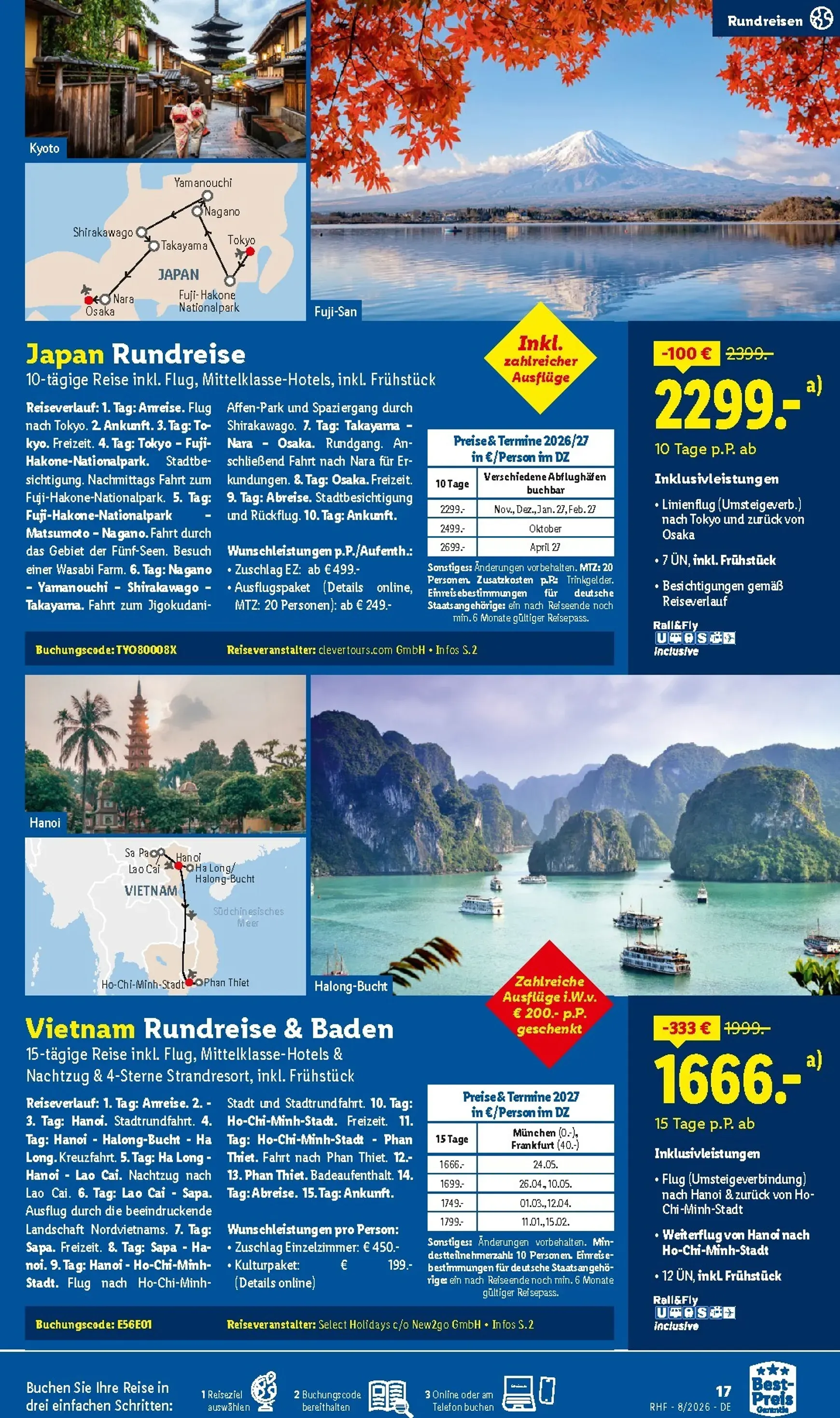 Lidl August Reise-Highlights Prospekt – von Mittwoch 29.07.2026 bis Montag 31.08.2026 von 29. Juli bis 31. August 2026 - Prospekt seite 17