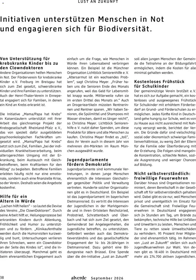 dm Magazin alverde von 1. September bis 30. September 2026 - Prospekt seite 38