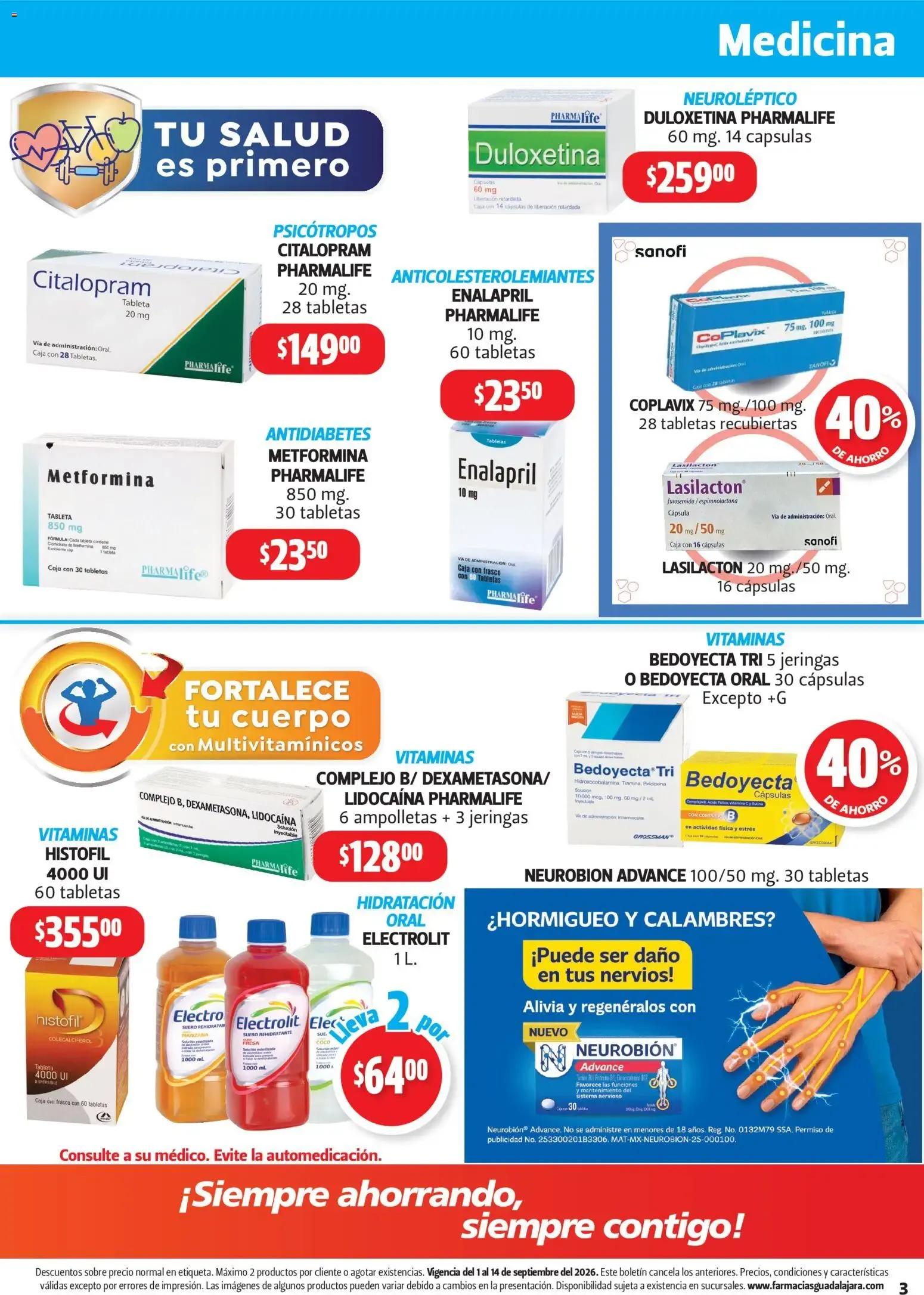 Catálogo de Farmacia Guadalajara catálogo (01/09/2026 - 14/09/2026) - catálogo en línea 1 de septiembre al 14 de septiembre 2026 - Pagina 3