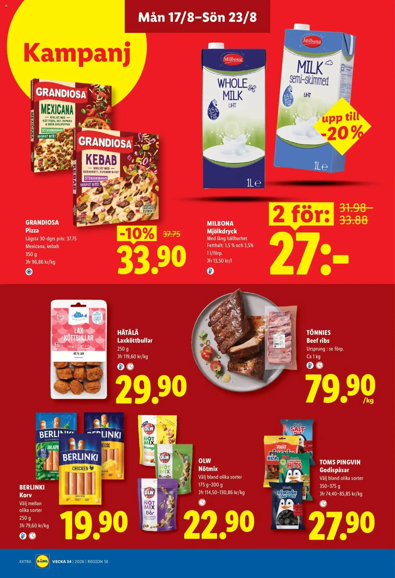Lidl: Kvalitetssäkrade frukter och grönsaker. Det lönar sig. från 17 augusti till 23 augusti 2026 - Reklamblad sidor 8