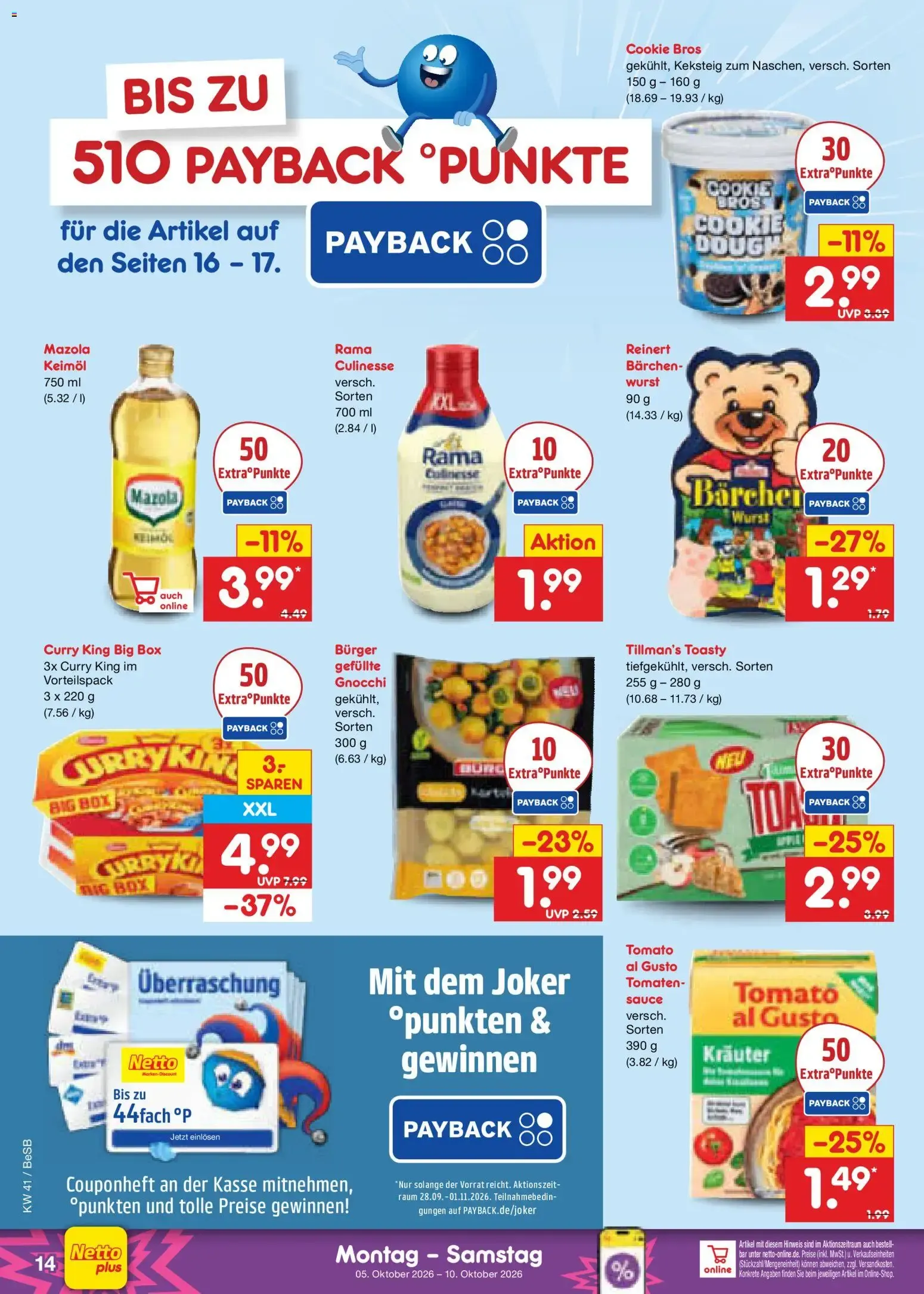 Netto Marken-Discount Prospekt (ab 05.10.2026) » Angebote van 5 oktober tot 10 oktober 2026 - Folder pagina 14