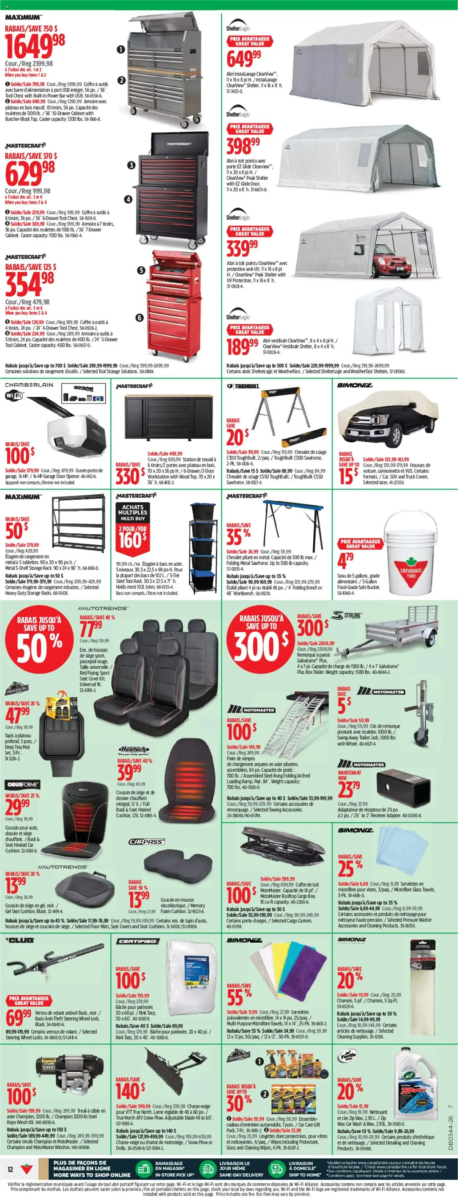Canadian Tire: Notre Magasin pour l'Automne from October 29 to November 4 2026 - flyer page 12