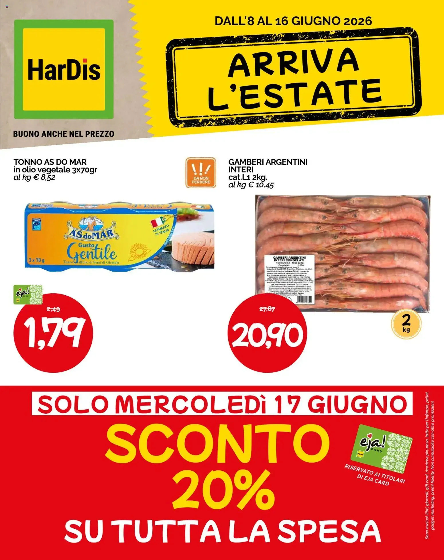 HarDis volantino dal 08/06/2026 - online Offerte da 8 giugno a 16 giugno di 2026 - Pagina del volantino 1