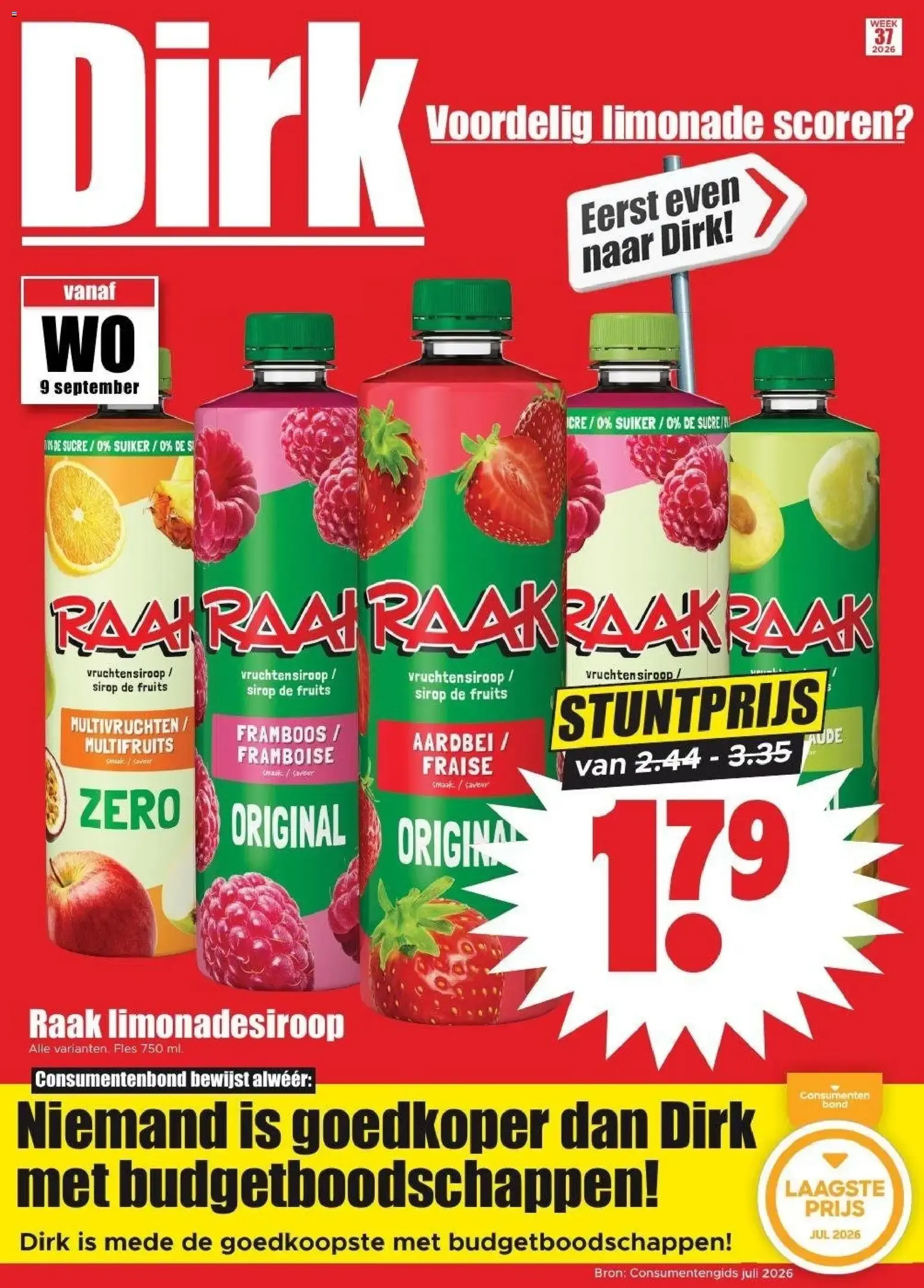 Dirk folder vanaf 09-09-2026 | van de broek NIEUWE van 9 september tot 13 september 2026 - Folder pagina 1