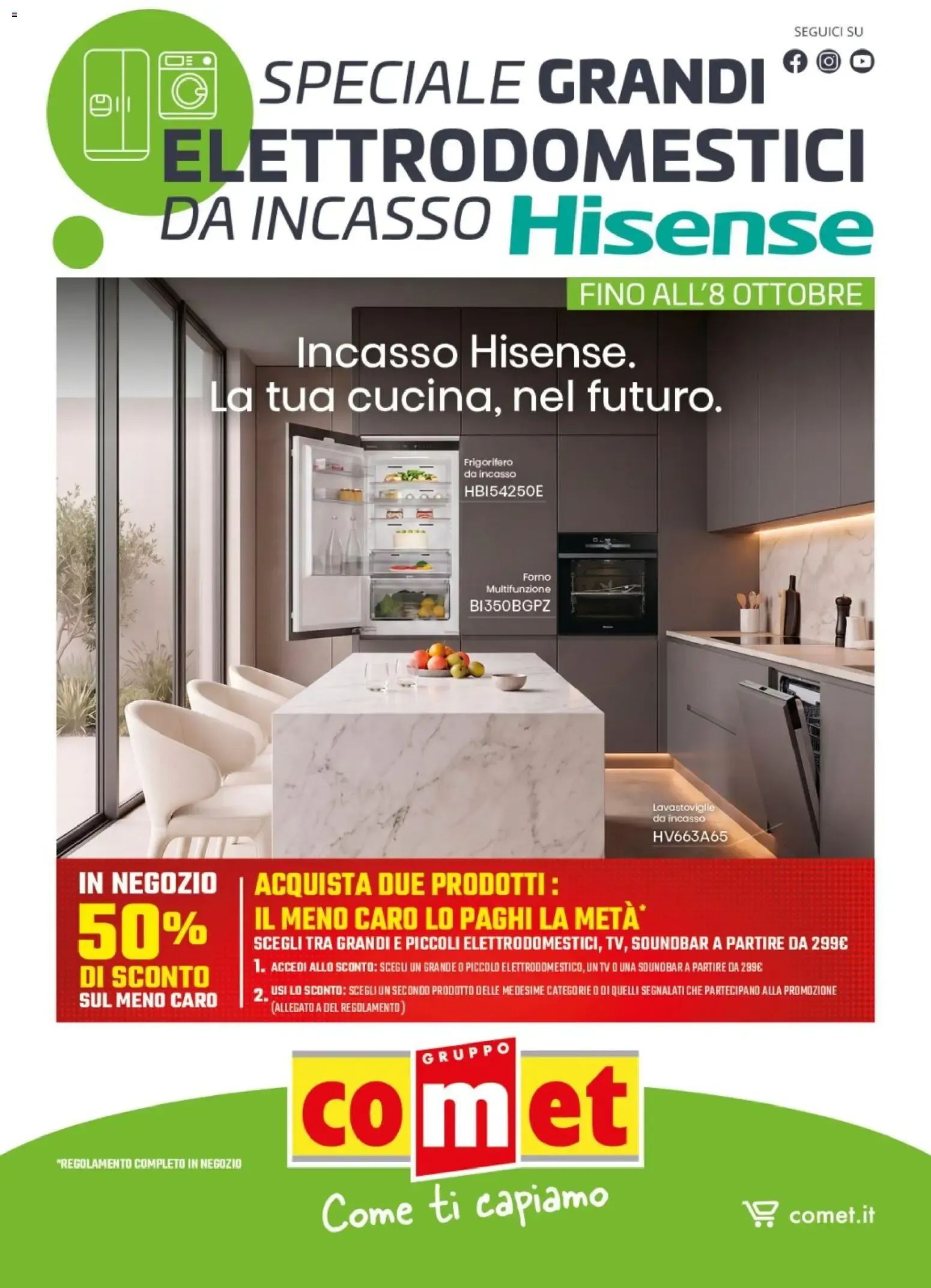 Speciale Grandi Elettrodomestici Hisense - Comet da 29 settembre a 8 ottobre di 2026 - Pagina del volantino 1