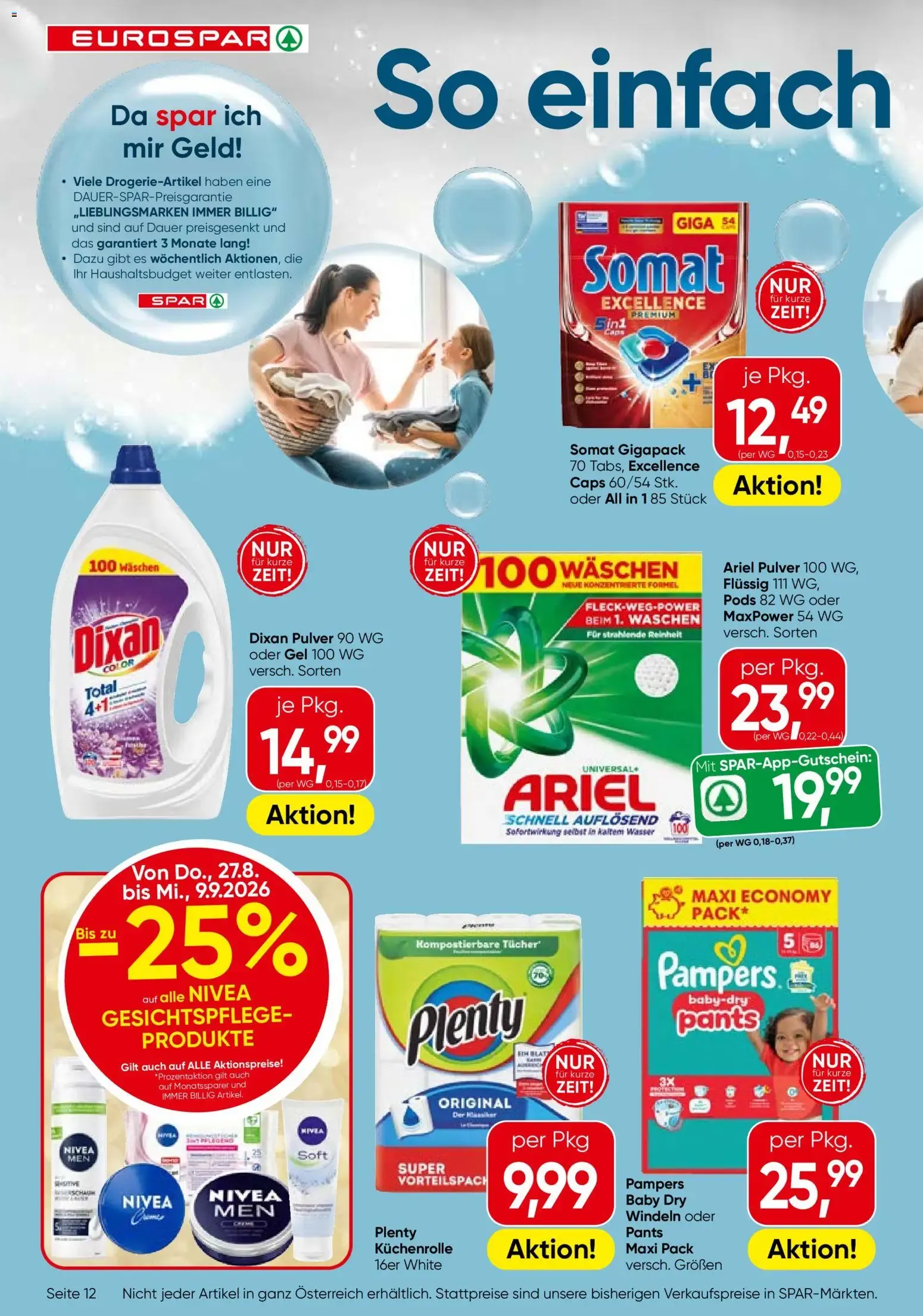Eurospar Flugblatt von 27.08.2026 - Aktuelle Angebote von 27. August bis 9. September 2026 - Flugblätt seite  12