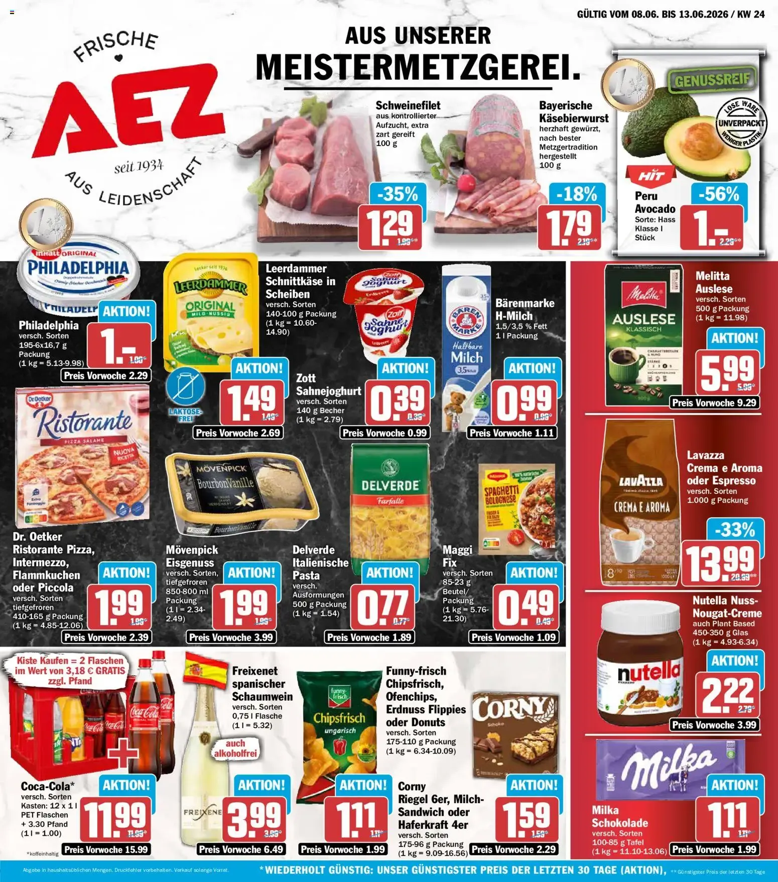 AEZ Prospekt (ab 08.06.2026) zum Blättern von 8. Juni bis 13. Juni 2026 - Prospekt seite 1