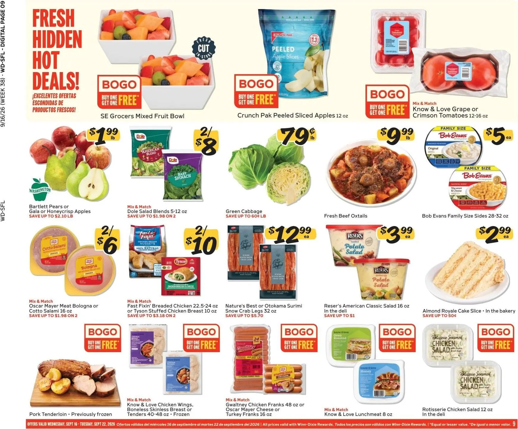 Weekly ad Current Winn-Dixie leaflet valid from Wednesday 09/16/2026 to Tuesday 09/22/2026 from September 16 to September 22 2026 - Page 9