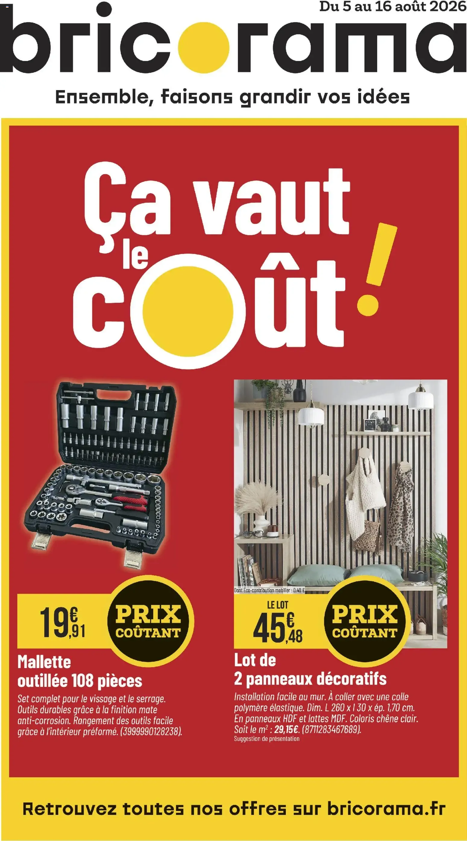 Bricorama catalogue à partir du 05/08/2026 - promo en ligne