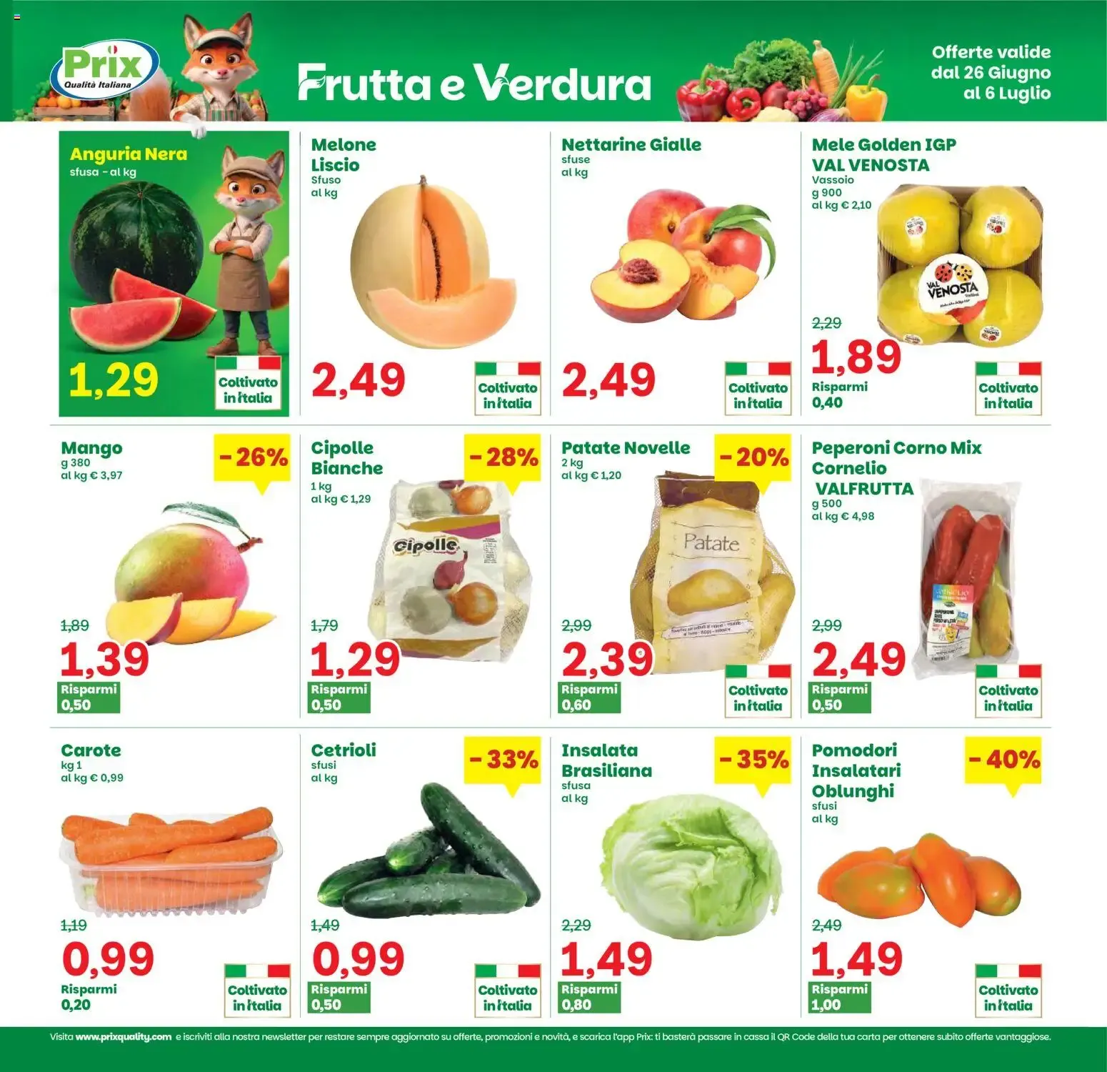 Prix: Volantino Offerte 'AL COSTO' da 26 giugno a 6 luglio di 2026 - Pagina del volantino 6