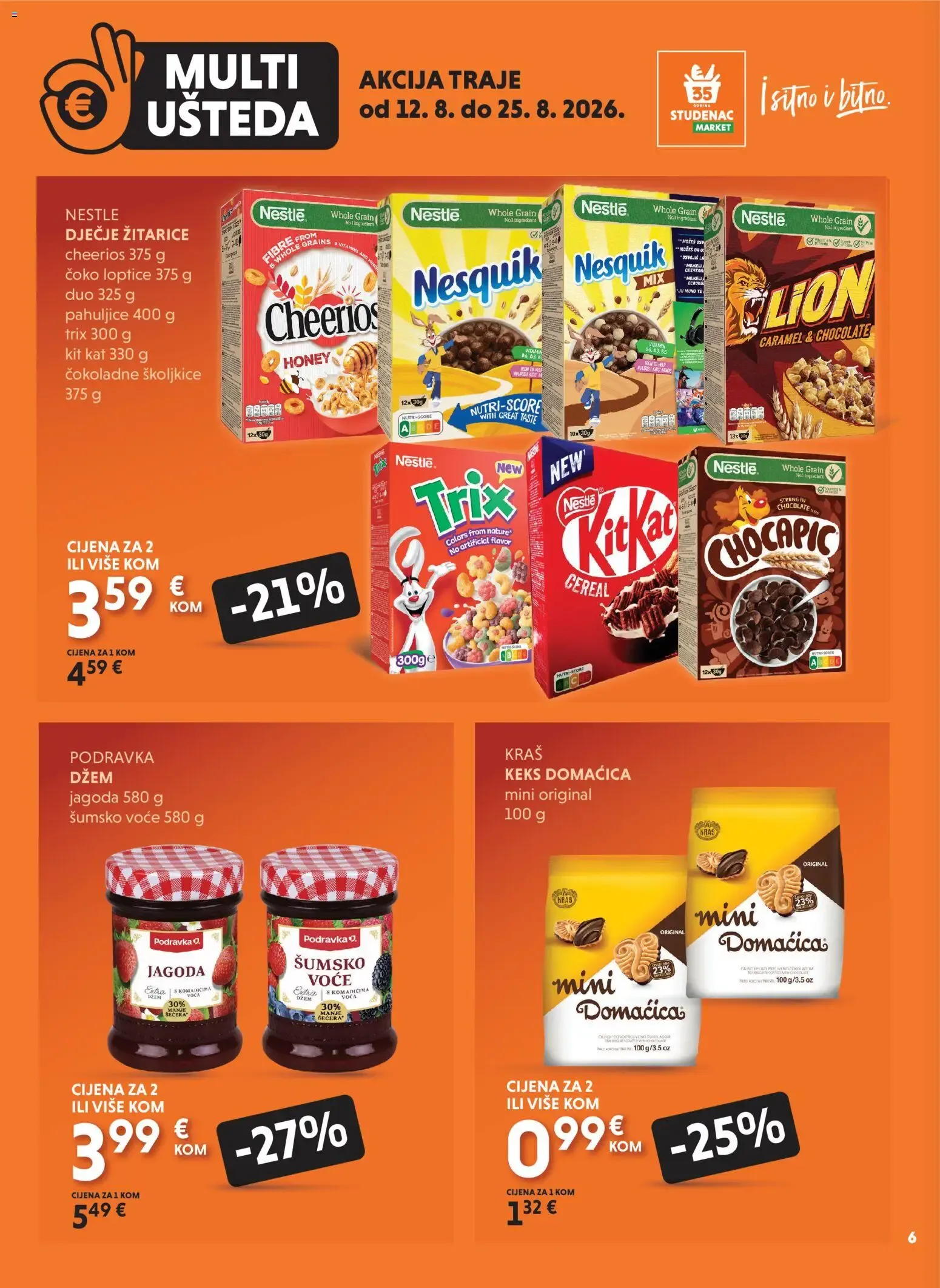 Katalog UZMI VIŠE, PLATI MANJE - MULTI UŠTEDA od 12. kolovoza do 25. kolovoza 2026. - Pregled Stranica 6