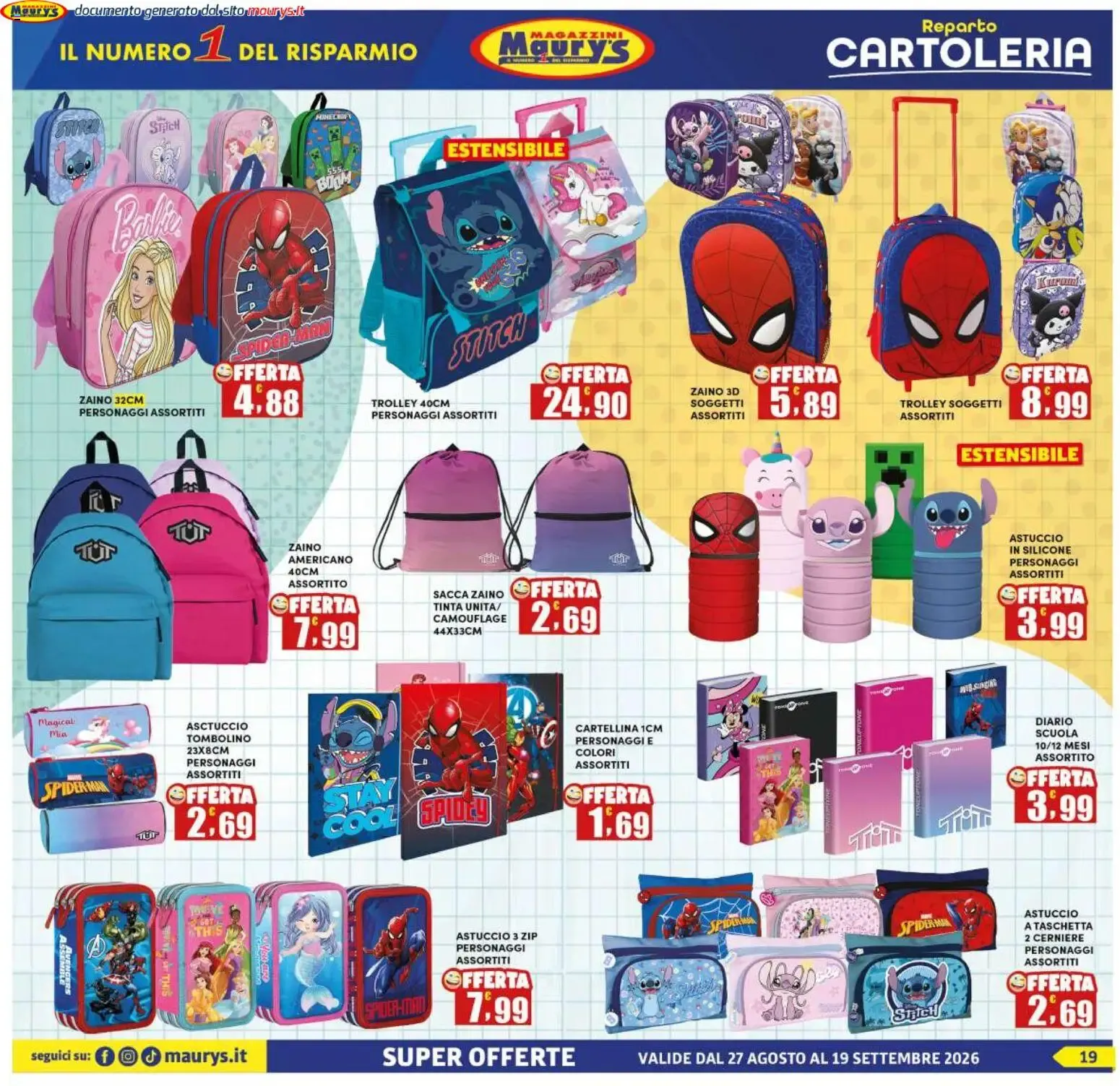 Maury's volantino dal 27/08/2026 - online Offerte da 27 agosto a 19 settembre di 2026 - Pagina del volantino 19