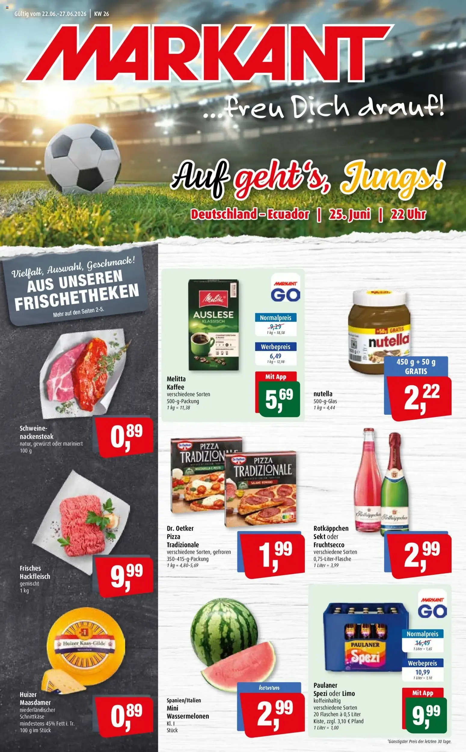 Markant Prospekt (ab 22.06.2026) zum Blättern von 22. Juni bis 27. Juni 2026 - Prospekt seite 1