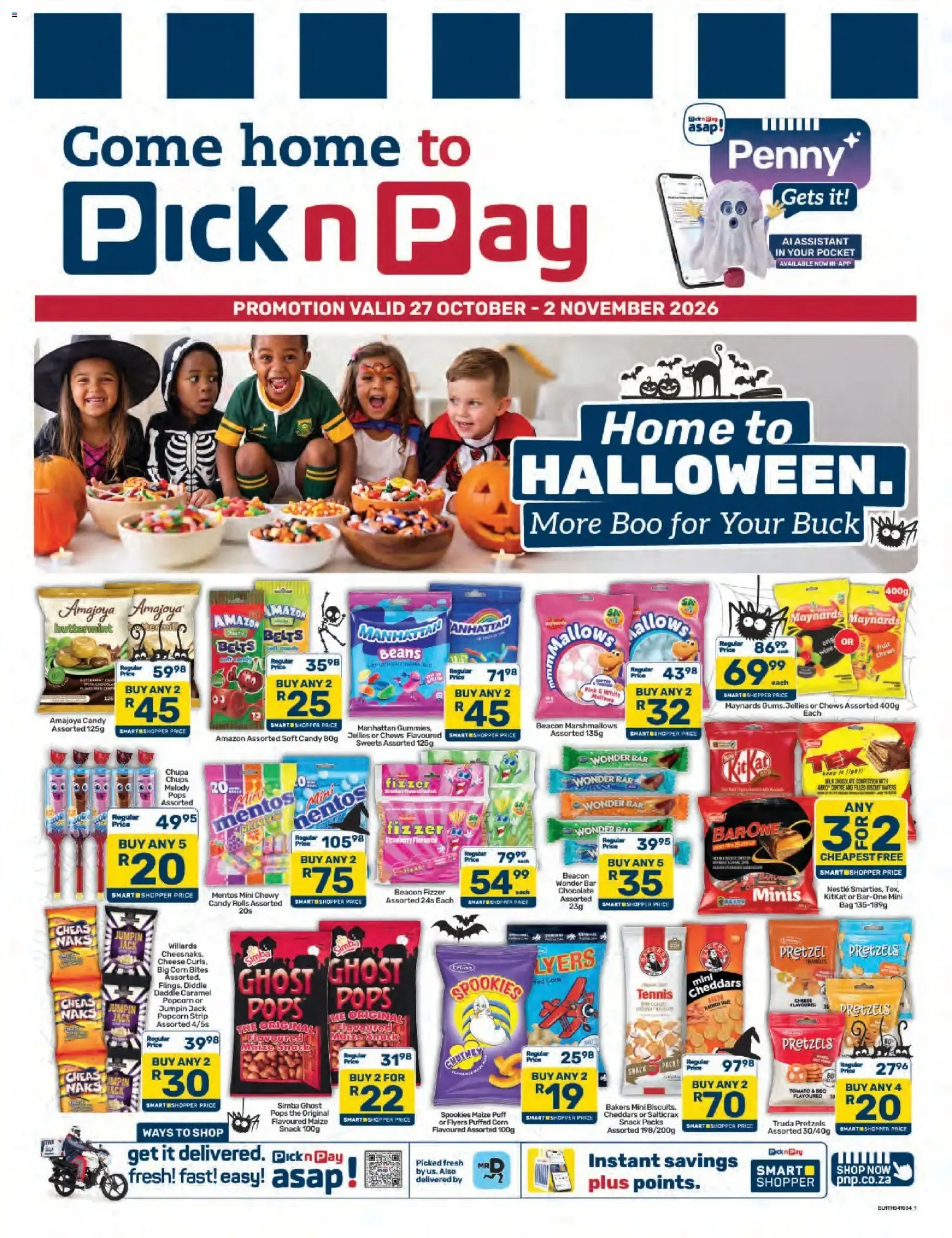 Pick n Pay Halloween Specials (27/10/2026 - 02/11/2026) Online from 27 October to 2 November 2026 - Catalogue Page 1