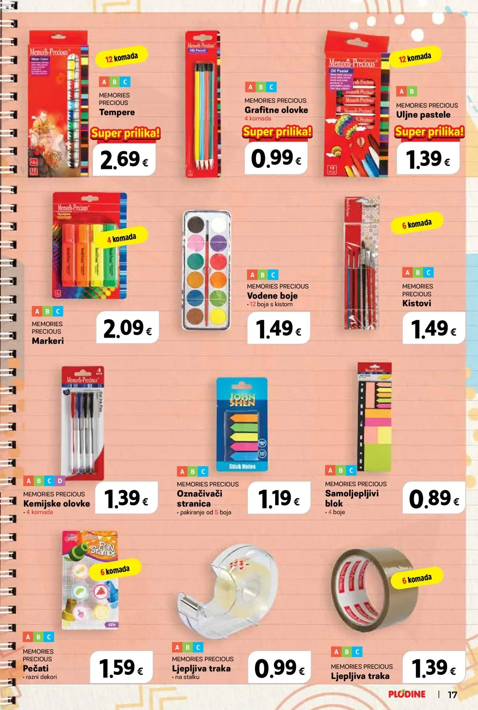 Katalog Plodine: Spremni za školu, uz velike uštede! od 13. kolovoza do 23. rujna 2026. - Pregled Stranica 17