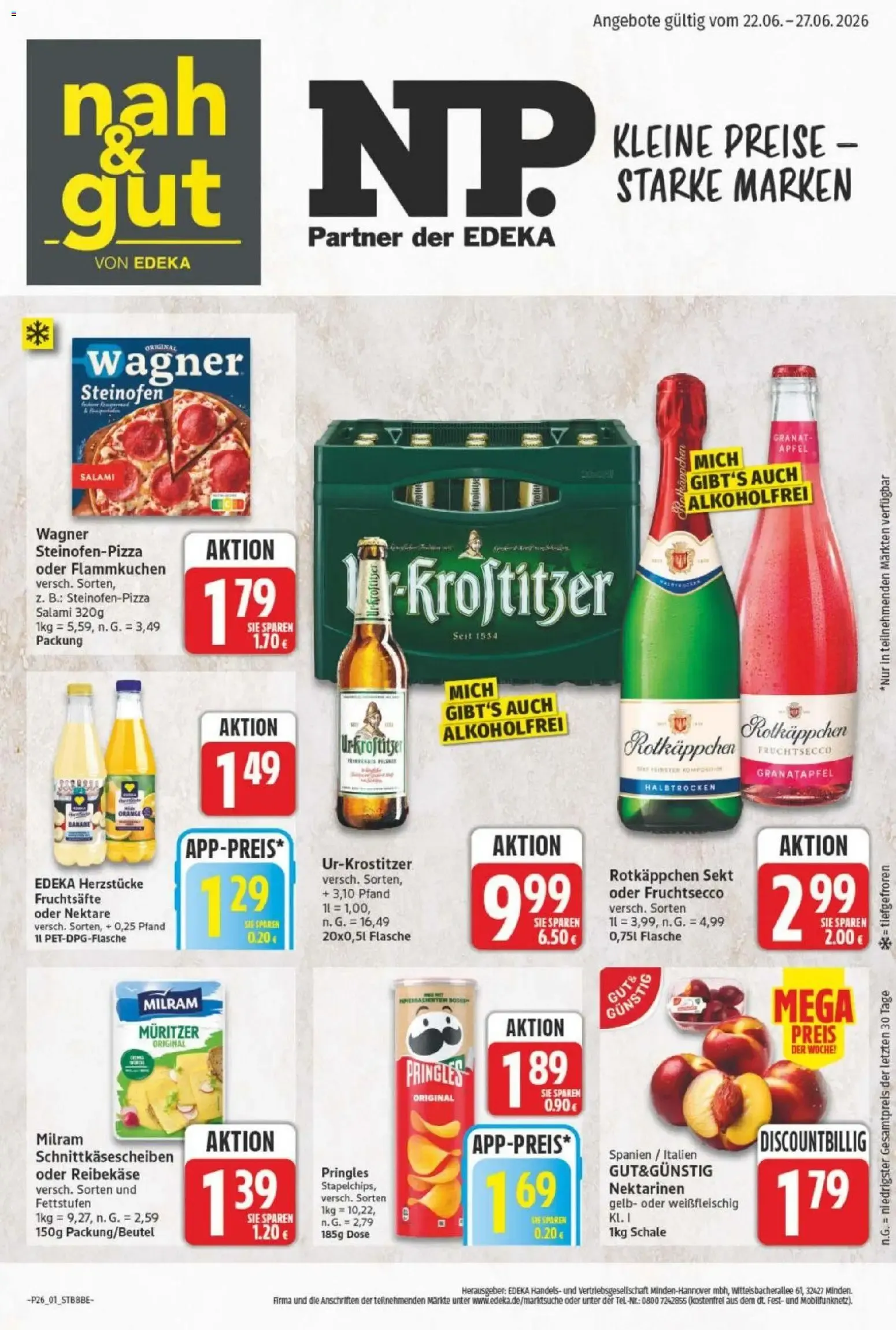 NP Discount Prospekt (ab 22.06.2026) zum Blättern von 22. Juni bis 27. Juni 2026 - Prospekt seite 1