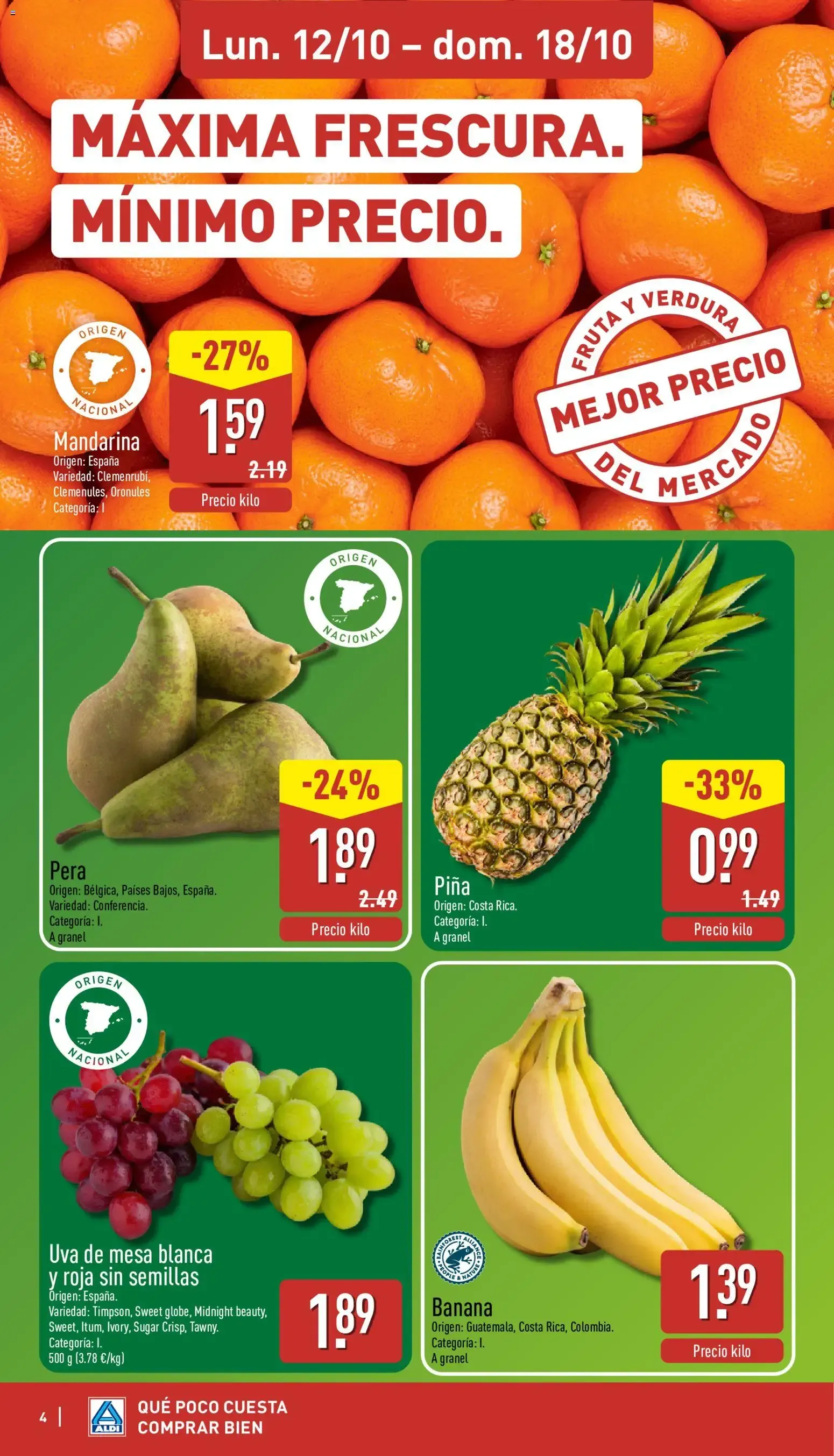 Catálogo de Máxima frescura. Mínimo precio. Es de ALDI. 12 de octubre al 18 de octubre 2026 - Página 4