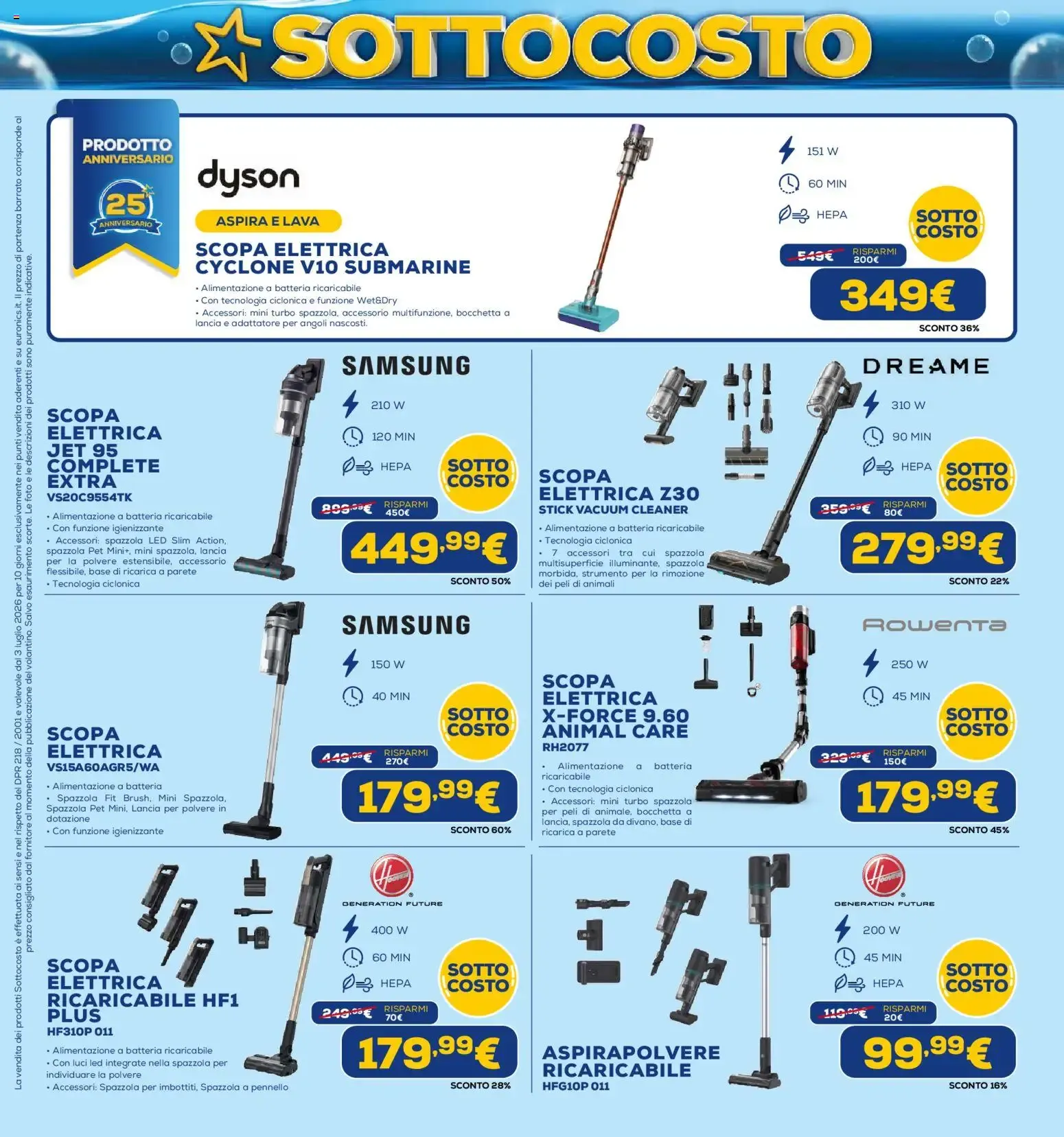 Euronics SOTTO COSTO - Dal 3 al 12 Luglio da 3 luglio a 12 luglio di 2026 - Pagina del volantino 31