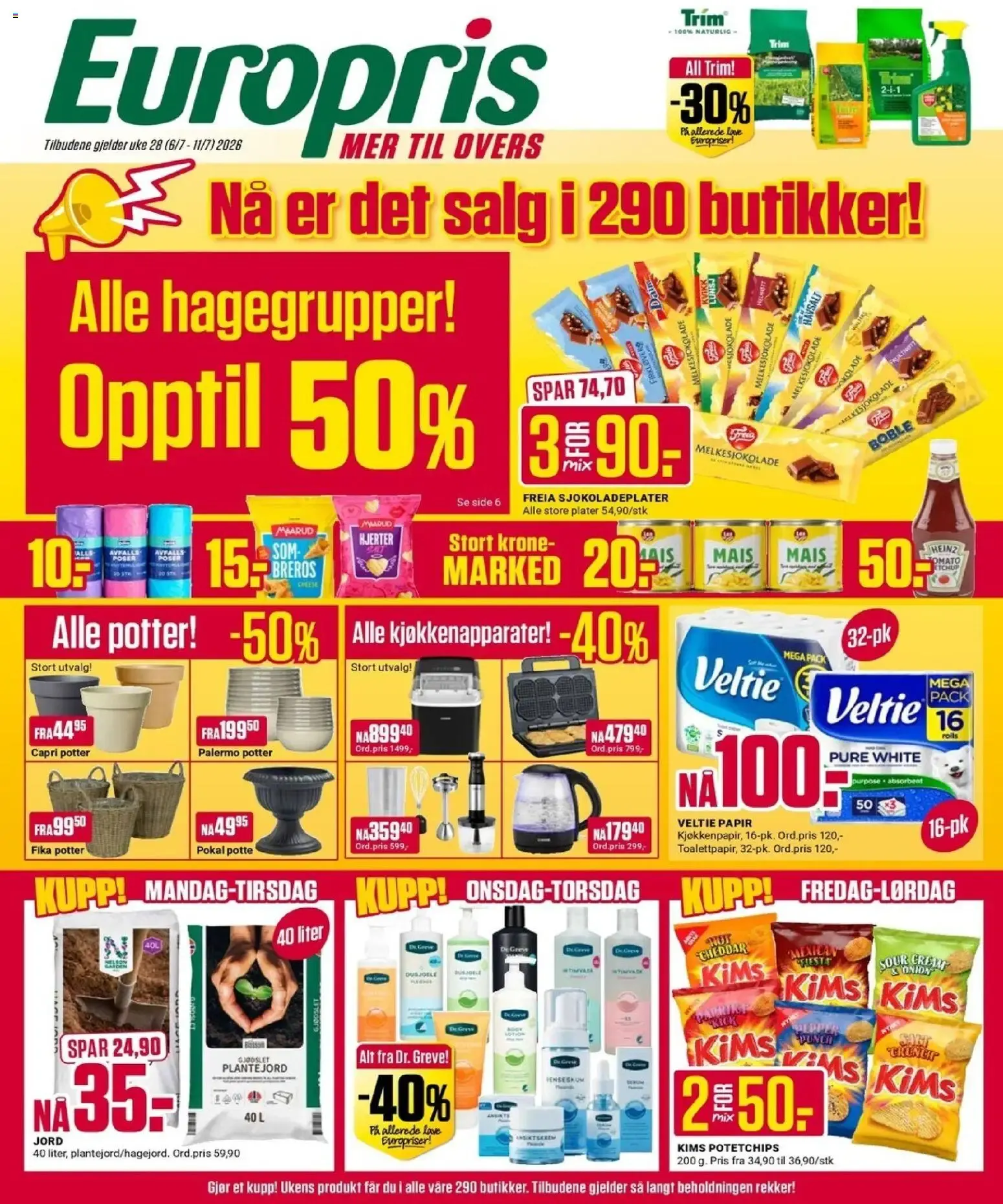 Europris kundeavis (06/07/2026 - 11/07/2026) - Kundeavis og tilbud fra 6. juli til 11. juli 2026 - kundeavisside 1