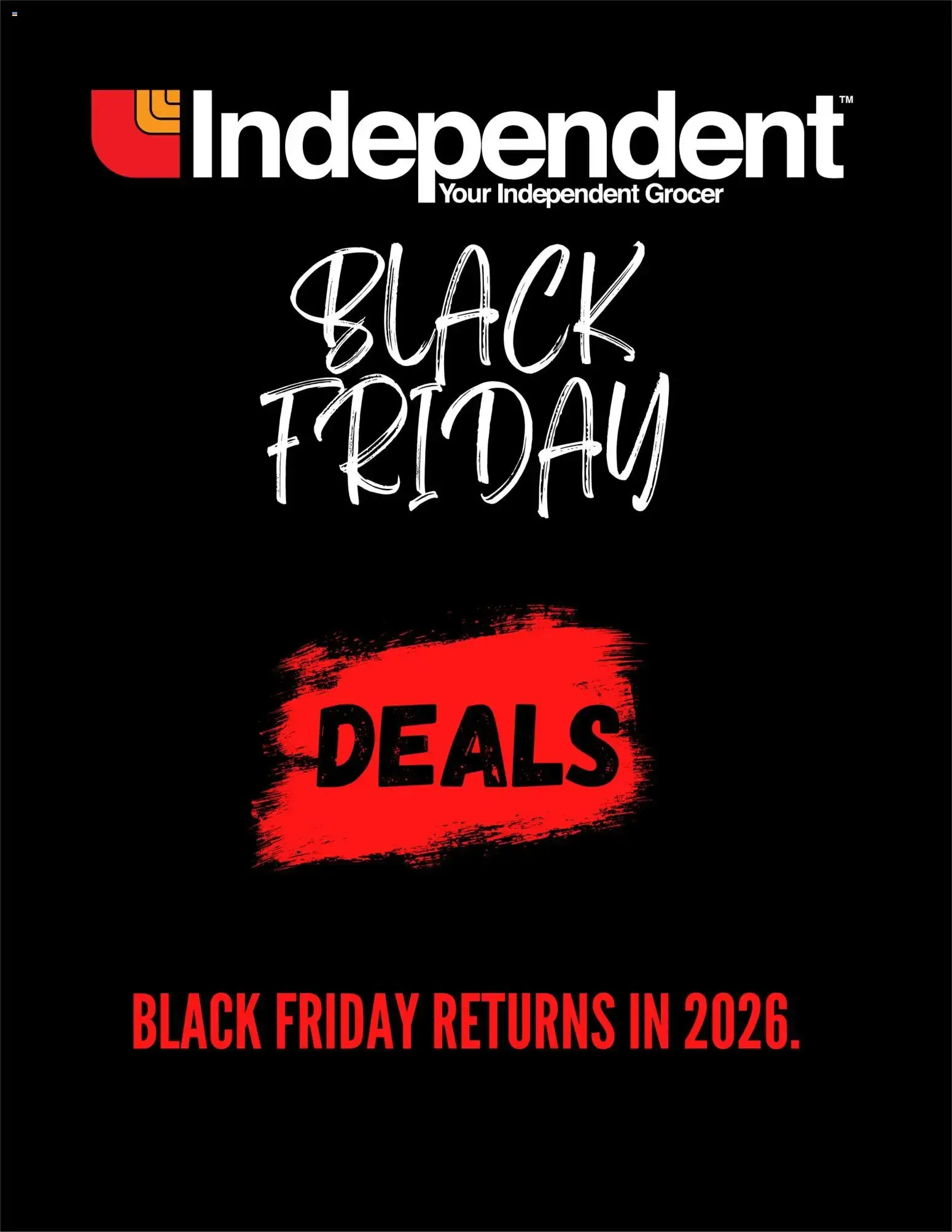 Independent Grocer Black Friday Deals from October 22 to November 27 2026 - flyer page 1