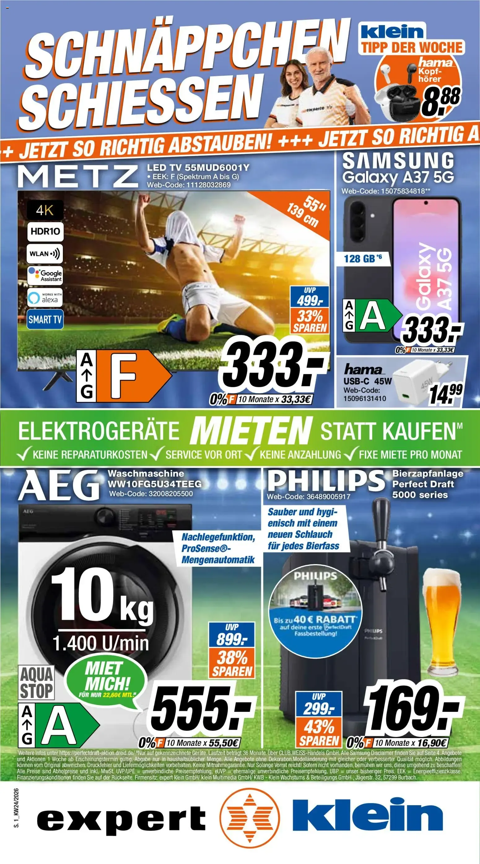 Schnäppchen Schiessen bei Expert Klein von 8. Juni bis 14. Juni 2026 - Prospekt seite 1