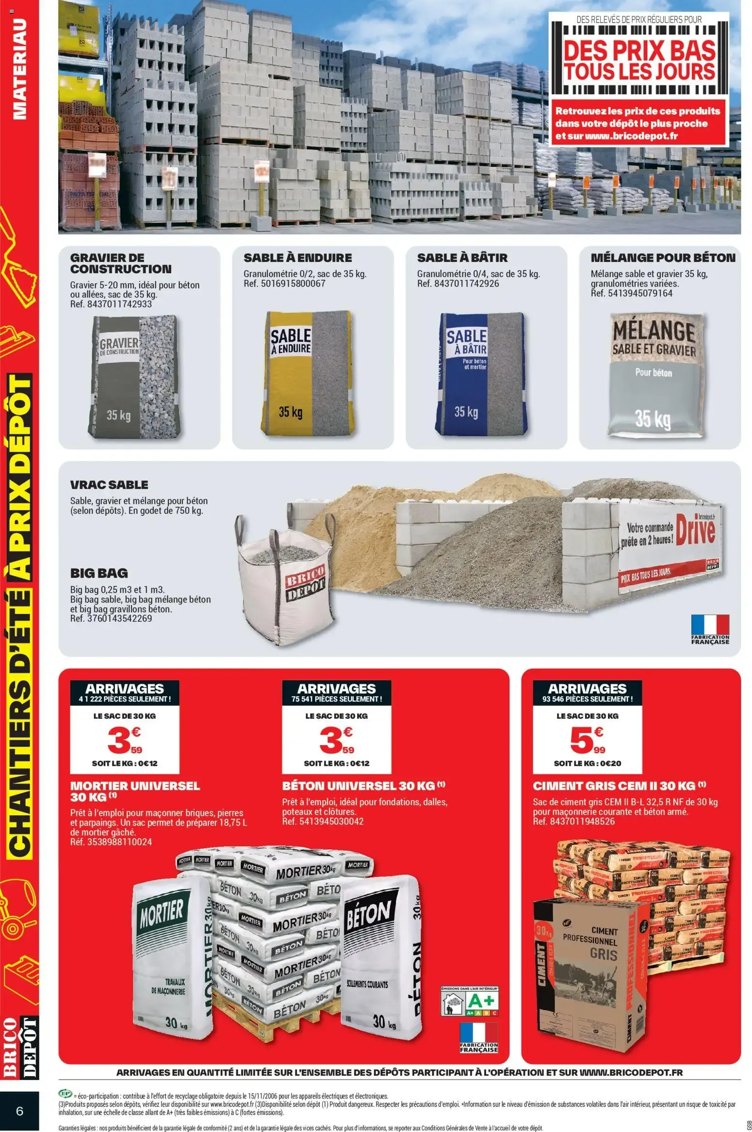 Brico Dépôt: Chantiers d'été à prix dépôt du 31 juillet au 13 août 2026 - Catalogue page 6
