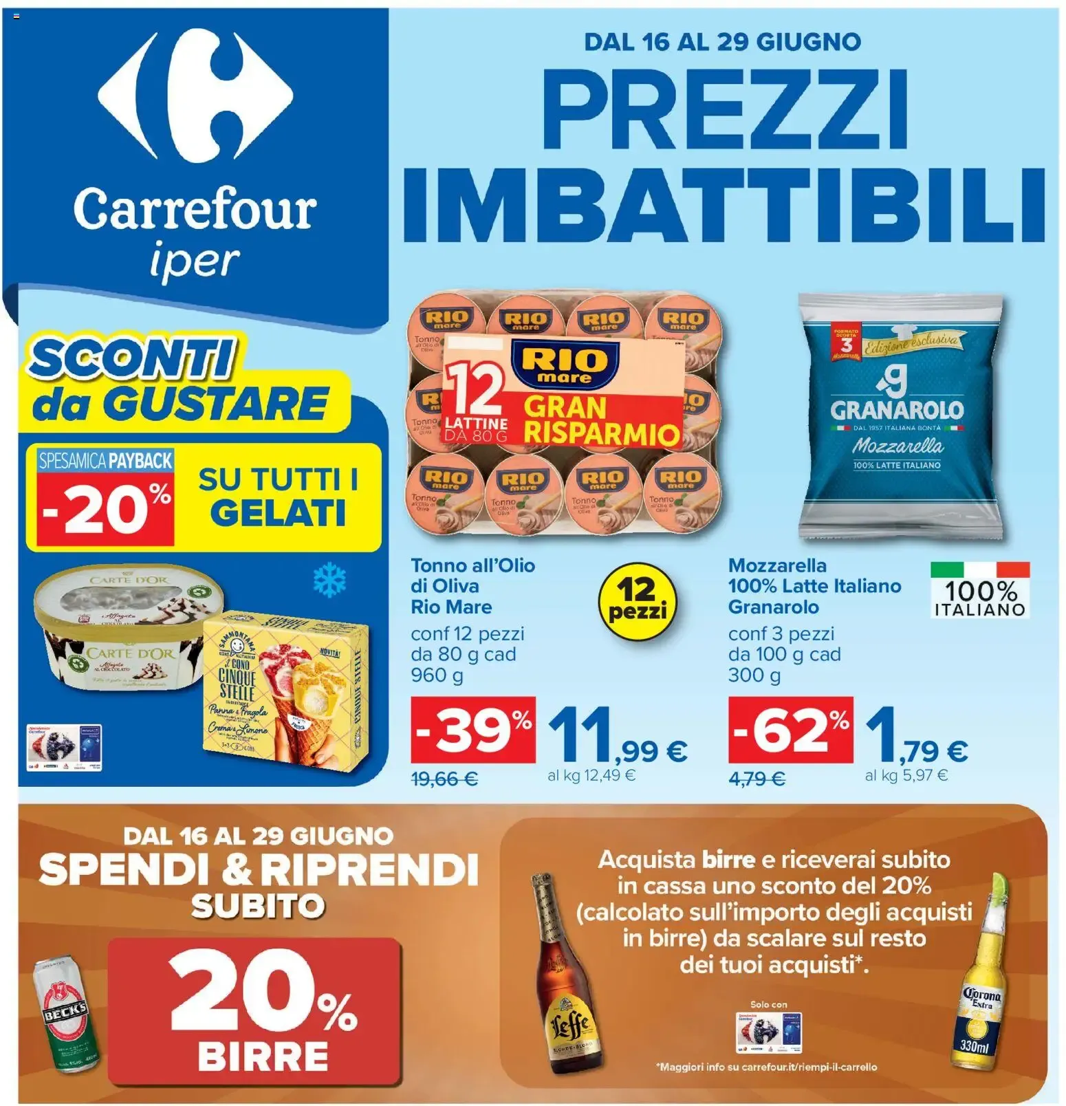Nuovo Carrefour volantino Iper - Roma dal 16/06/2026 > offerte anteprima 🛍️