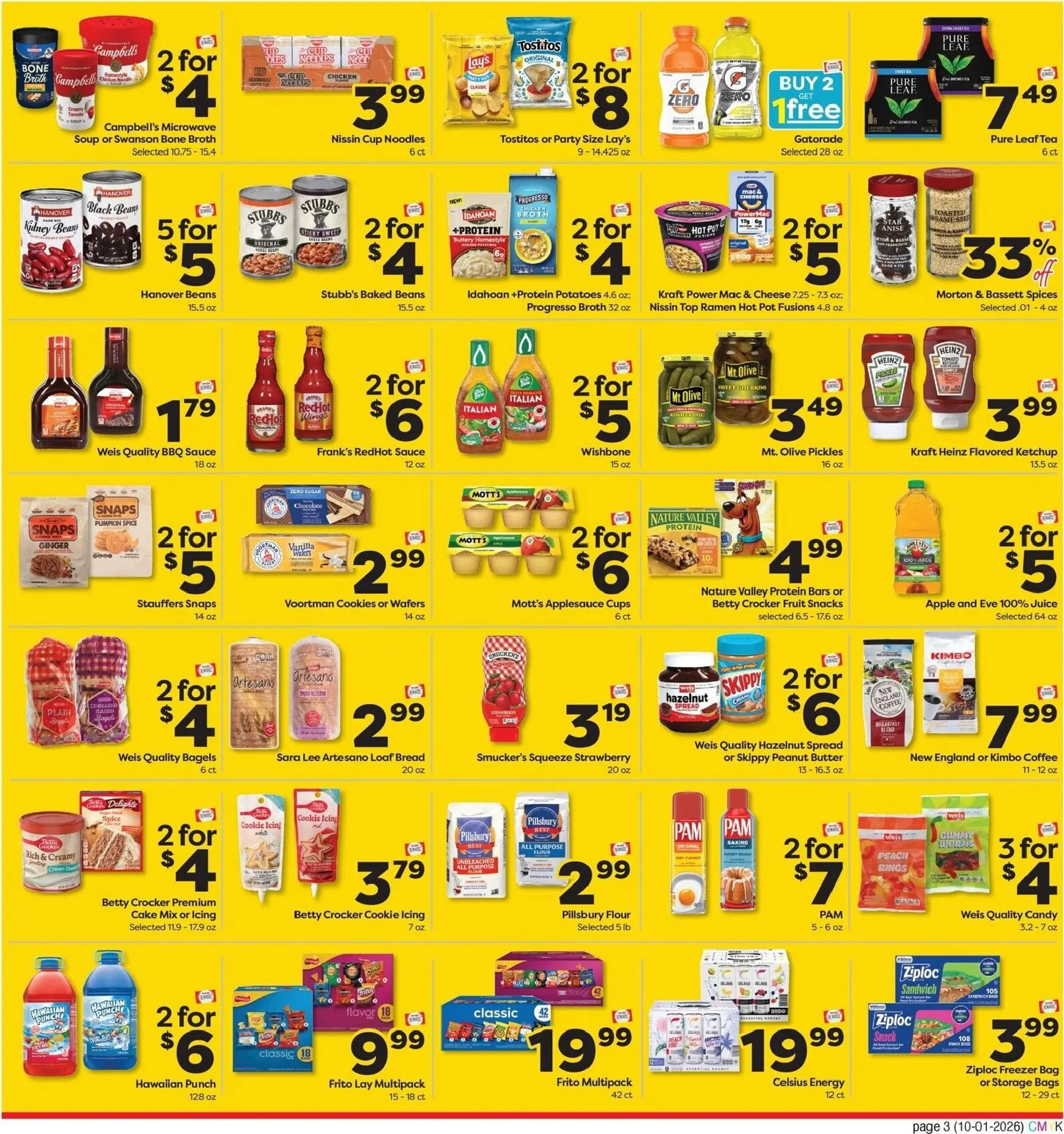 Weekly ad Current Weis Markets - Extended Savings leaflet valid from Thursday 10/01/2026 to Wednesday 10/28/2026 from October 1 to October 28 2026 - Page 3