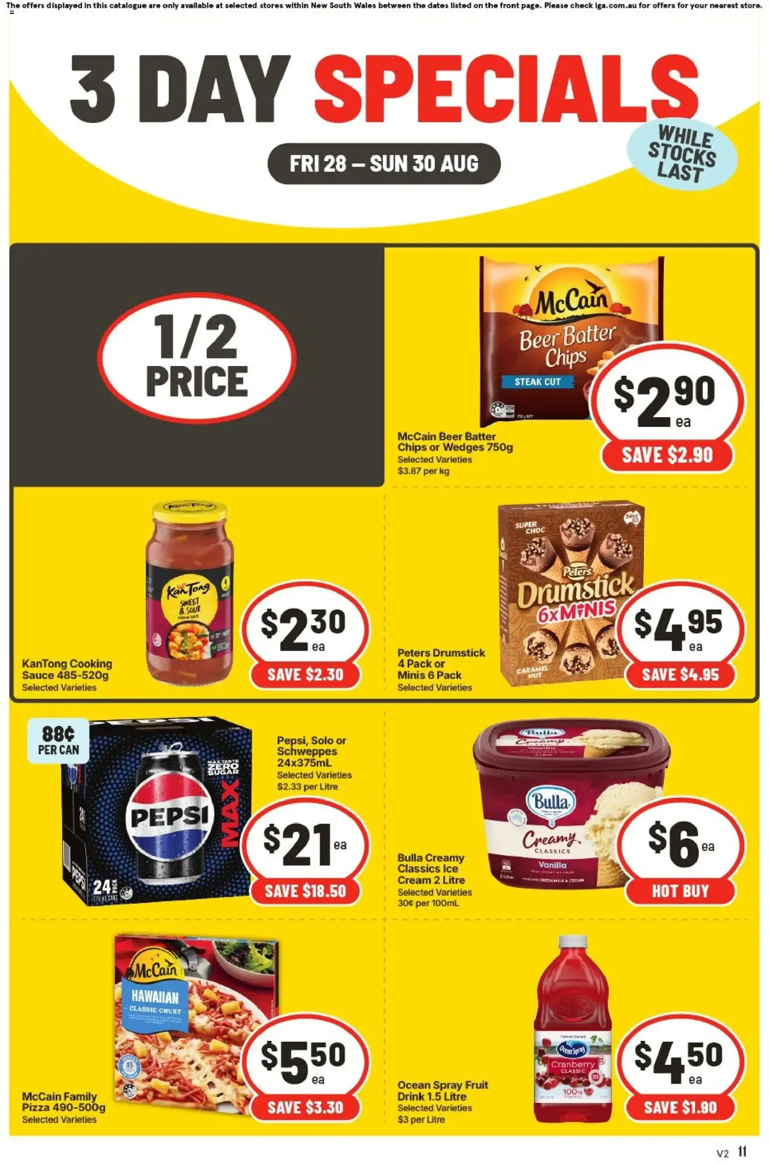 3 DAY SPECIALS - Catalogue valid from 28 August to 30 August 2026 - page 1