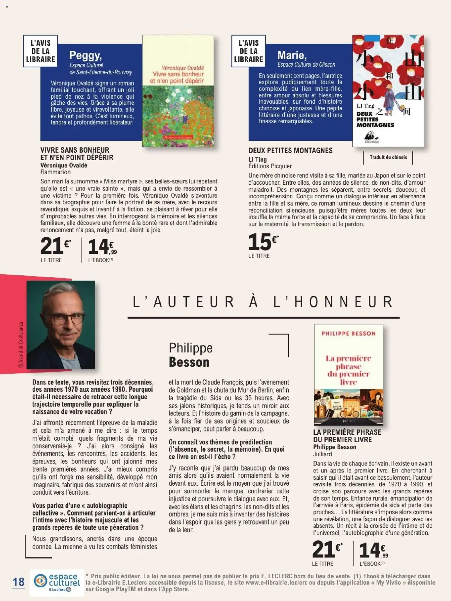 Espace Culturel E.Leclerc - Rentrée Littéraire 2026 du 1 septembre au 24 octobre 2026 - Catalogue page 18