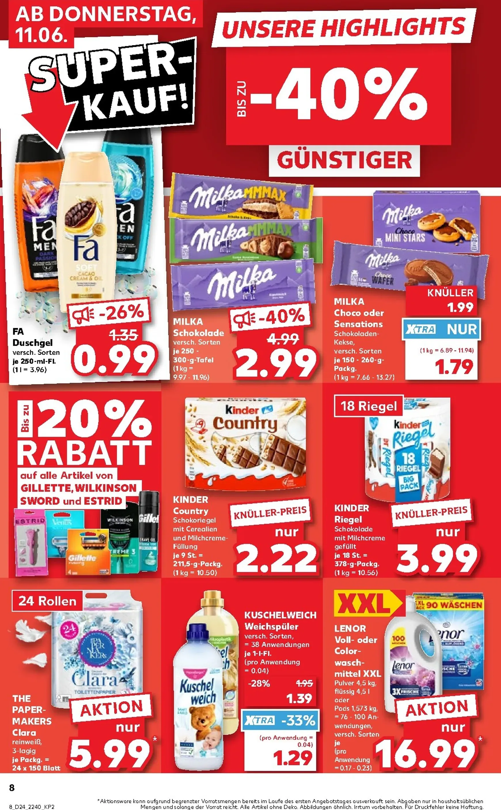 Kaufland Prospekt – von Donnerstag 11.06.2026 bis Mittwoch 17.06.2026 von 11. Juni bis 17. Juni 2026 - Prospekt seite 8