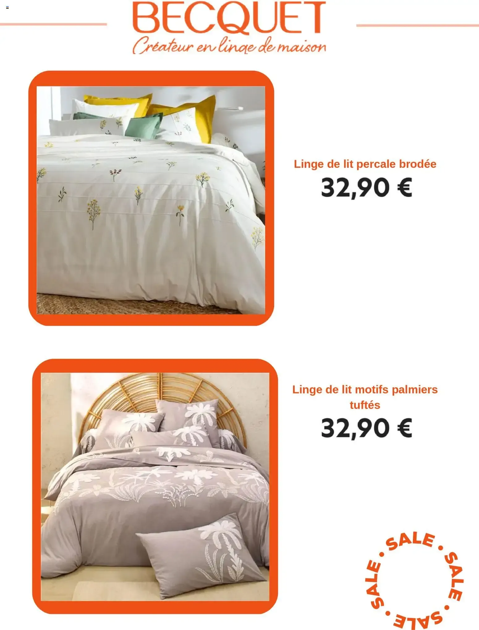 BECQUET Créateur en linge de maison du 10 avril au 17 juin 2026 - Catalogue page 3
