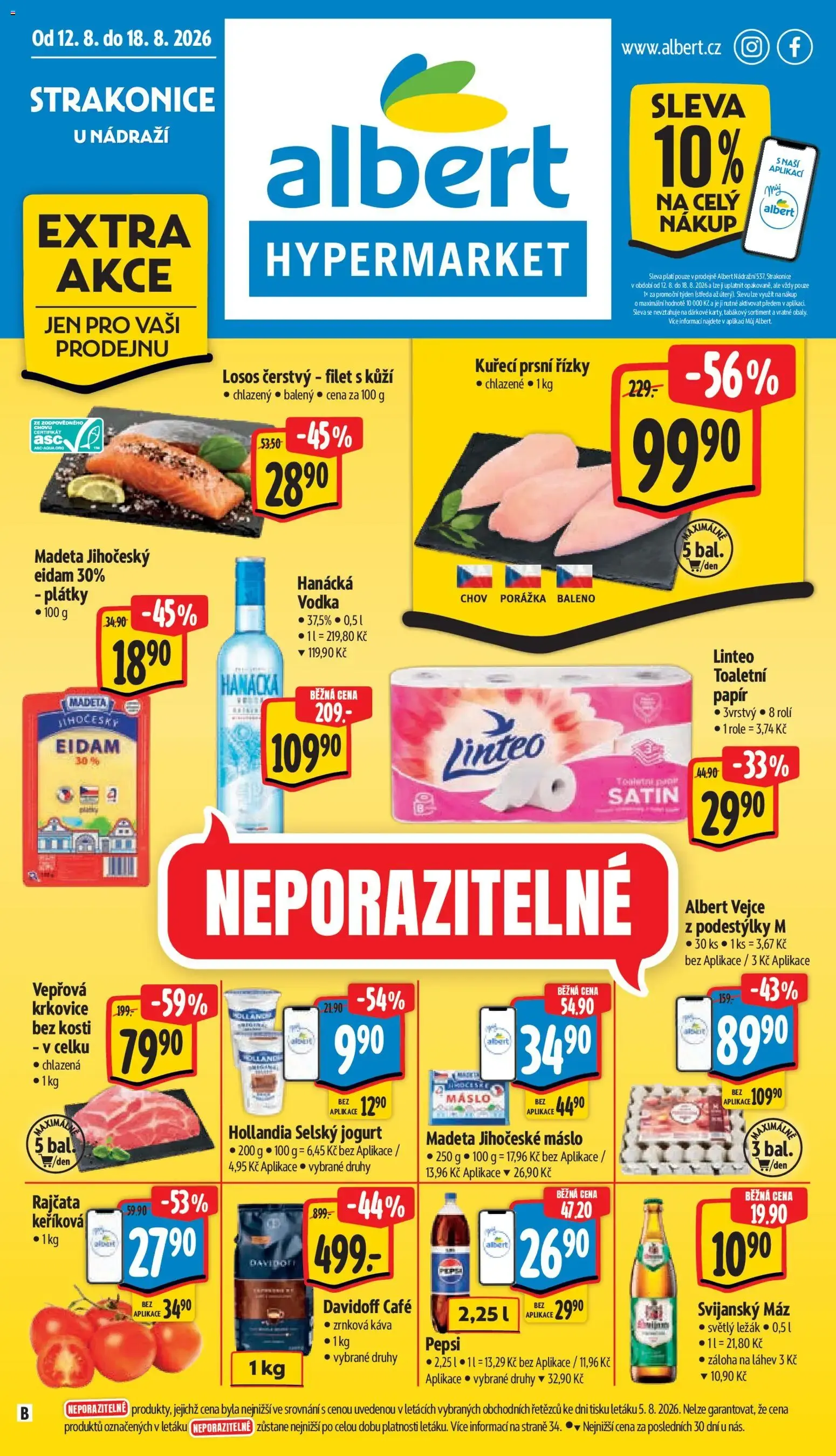 Albert leták - Hypermarket - Strakonice od 12.08.2026 - Akční leták - 12. srpna 18. srpna 2026 - Page 1
