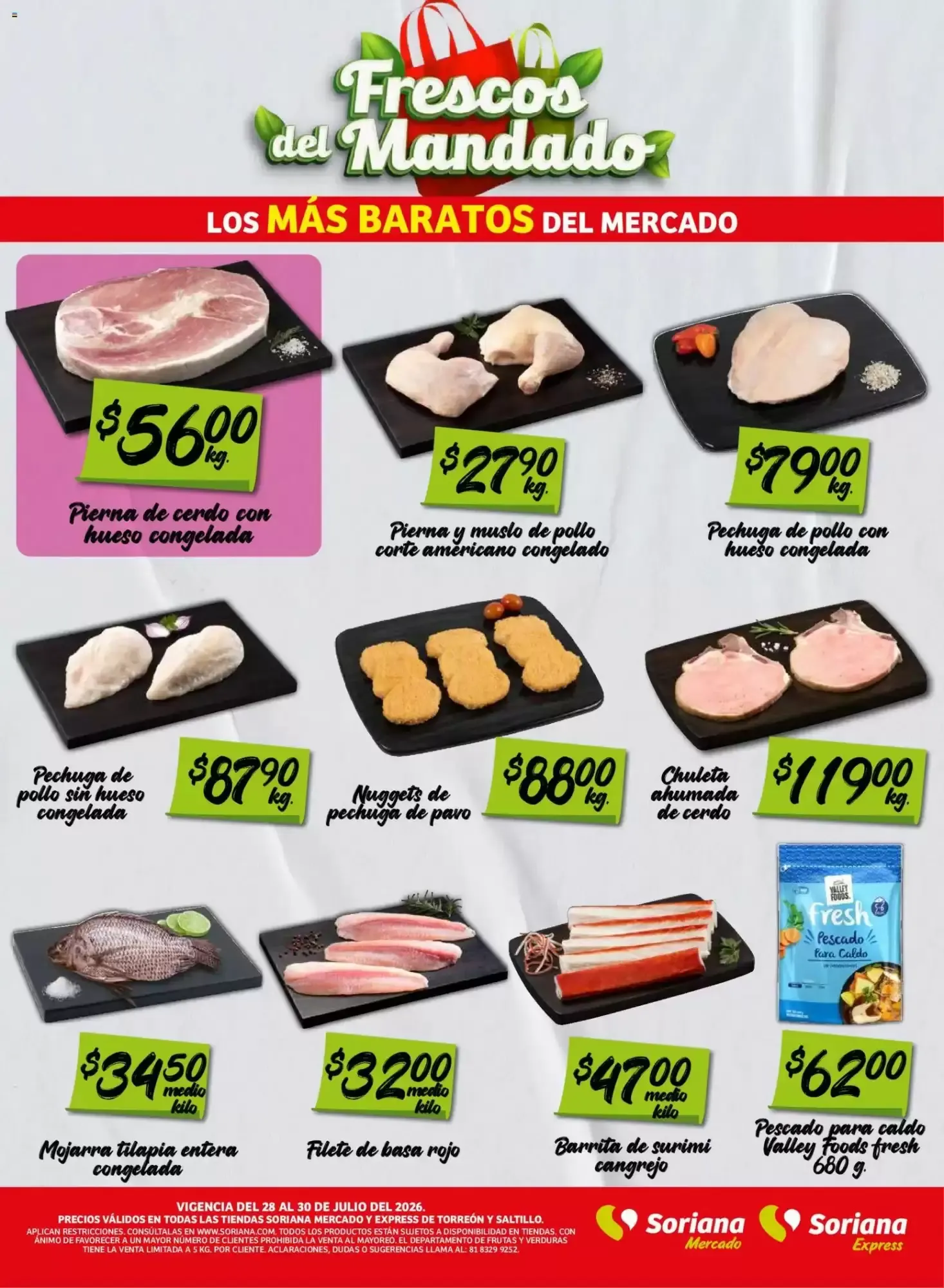 Catálogo de Frescos del Mandado LOS MÁS BARATOS DEL MERCADO 28 de julio al 30 de julio 2026 - Pagina 2