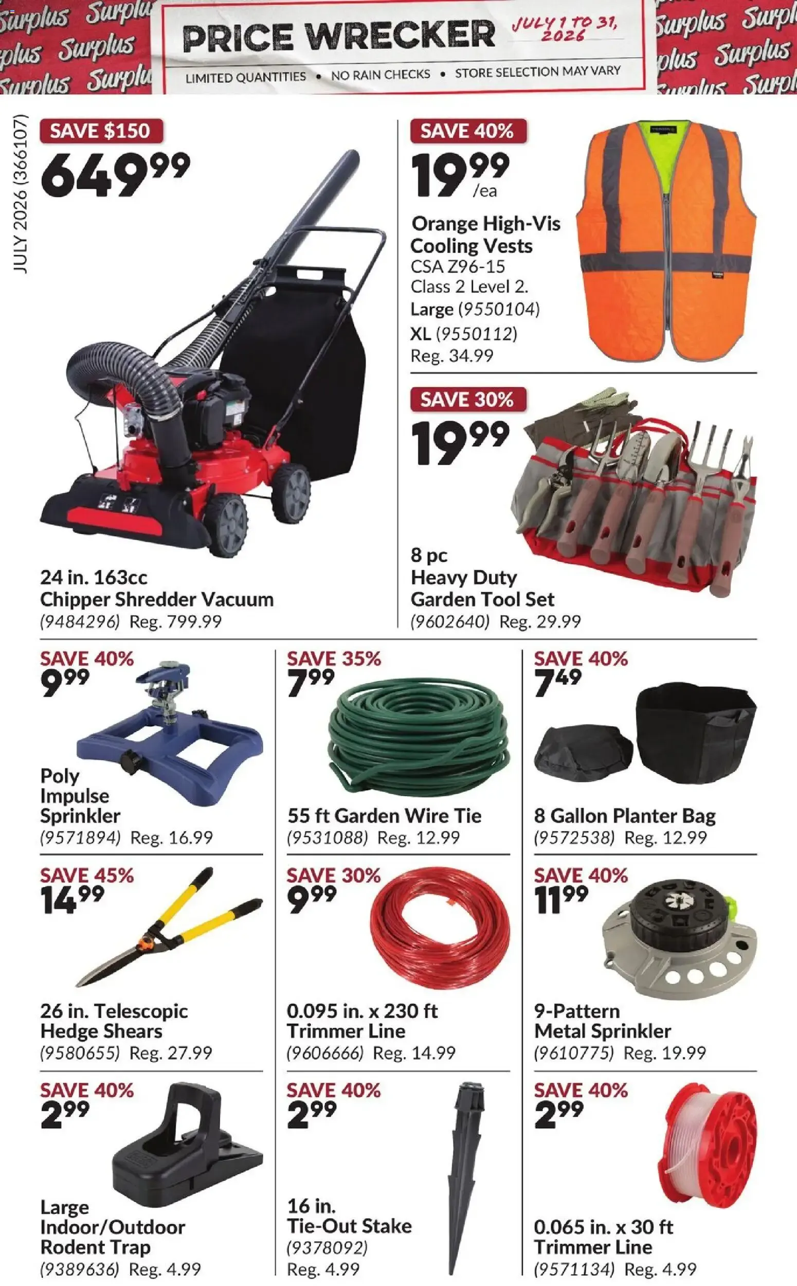 Princess Auto flyer - Price Wrecker from Jul 1, 2026 > weekly specials & deals from July 1 to July 31 2026 - flyer page 15