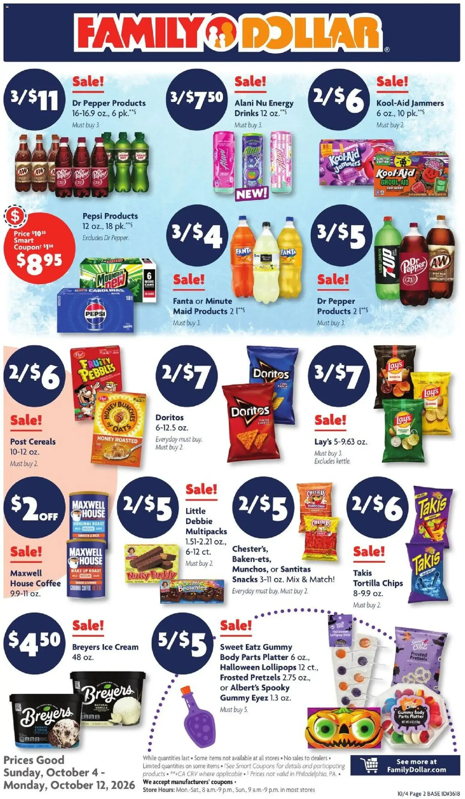 Weekly promotion Family Dollar Weekly Ad (10/04 - 10/12 2026) - Flyer spanning from October 4 to October 12 2026 - Page 3 for Catalogue 365